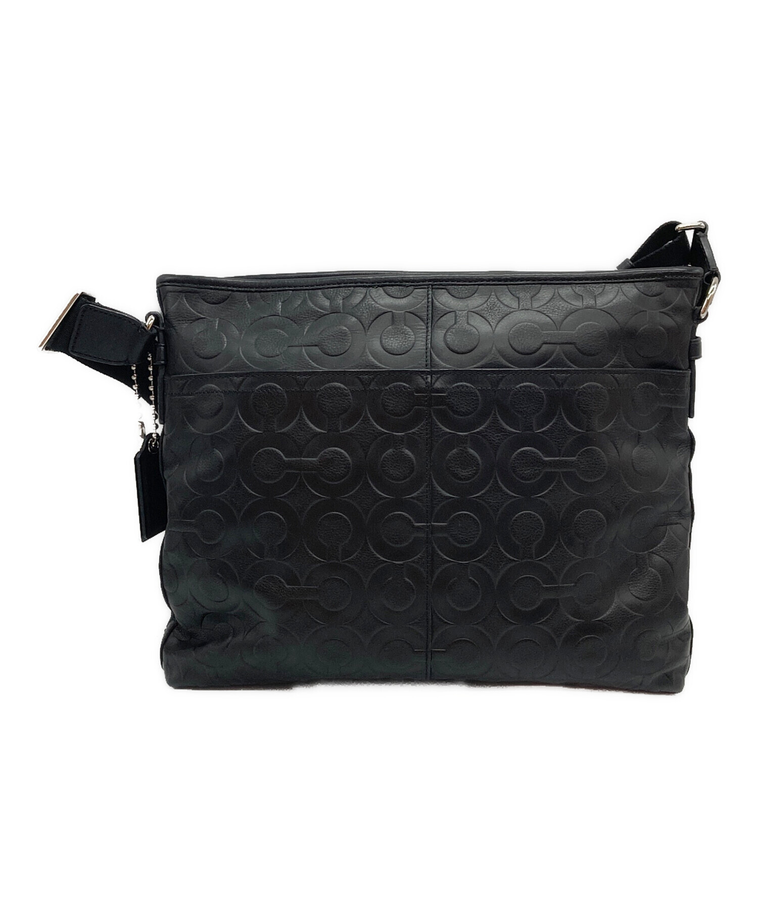 中古・古着通販】COACH (コーチ) オプアートレザーショルダーバッグ