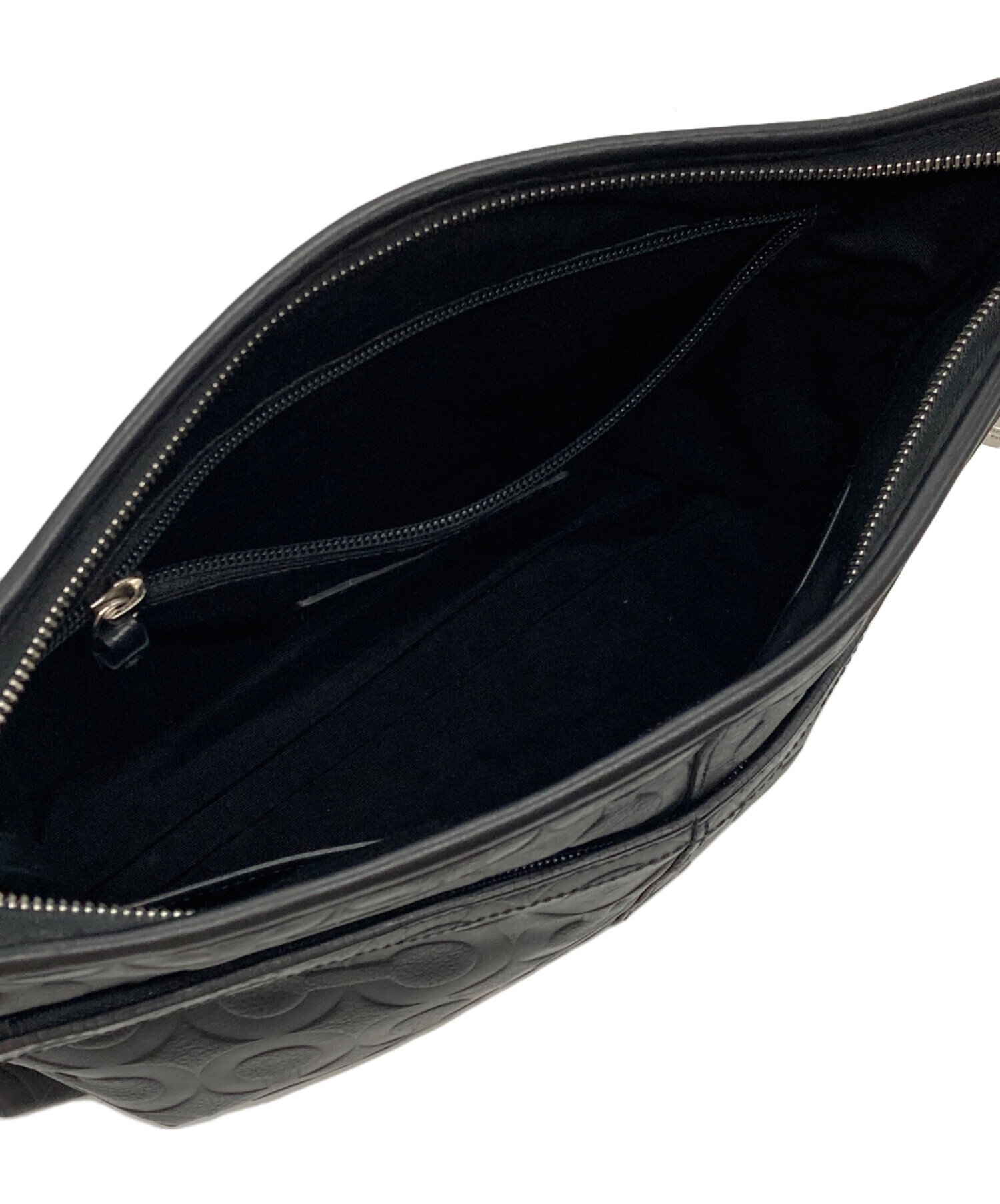 中古・古着通販】COACH (コーチ) オプアートレザーショルダーバッグ