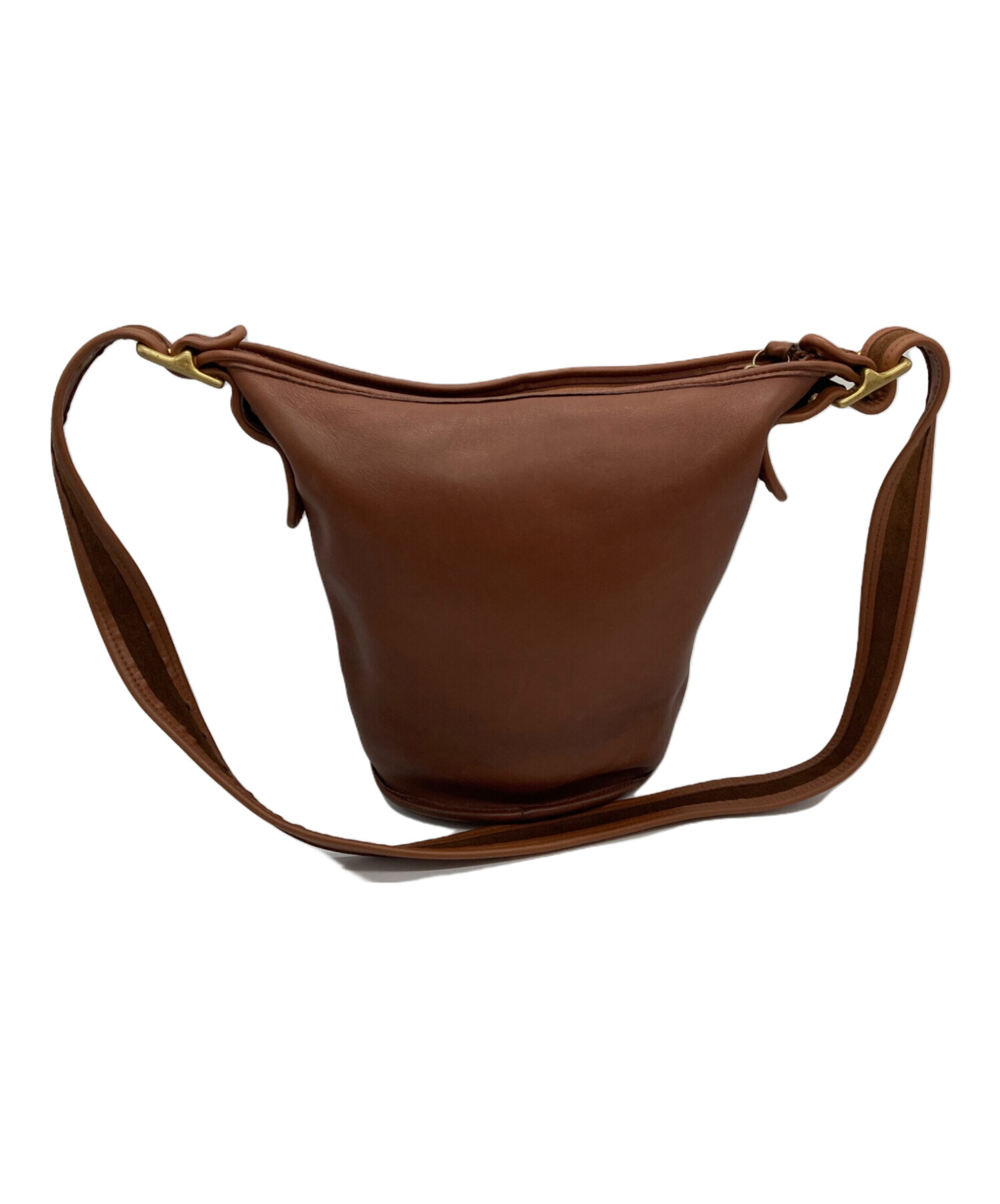 中古・古着通販】COACH (コーチ) レザーショルダーバッグ ブラウン