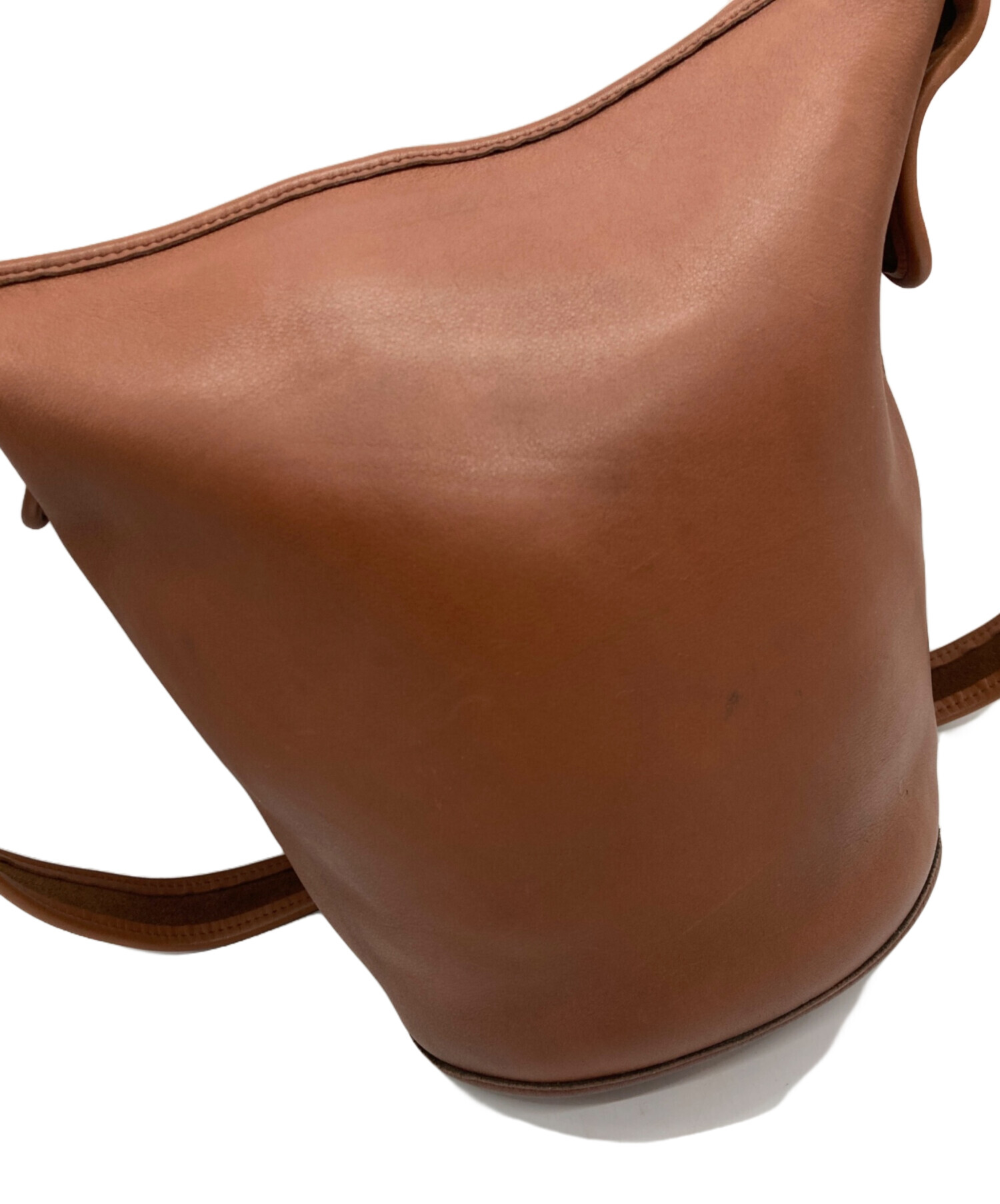 中古・古着通販】COACH (コーチ) レザーショルダーバッグ ブラウン