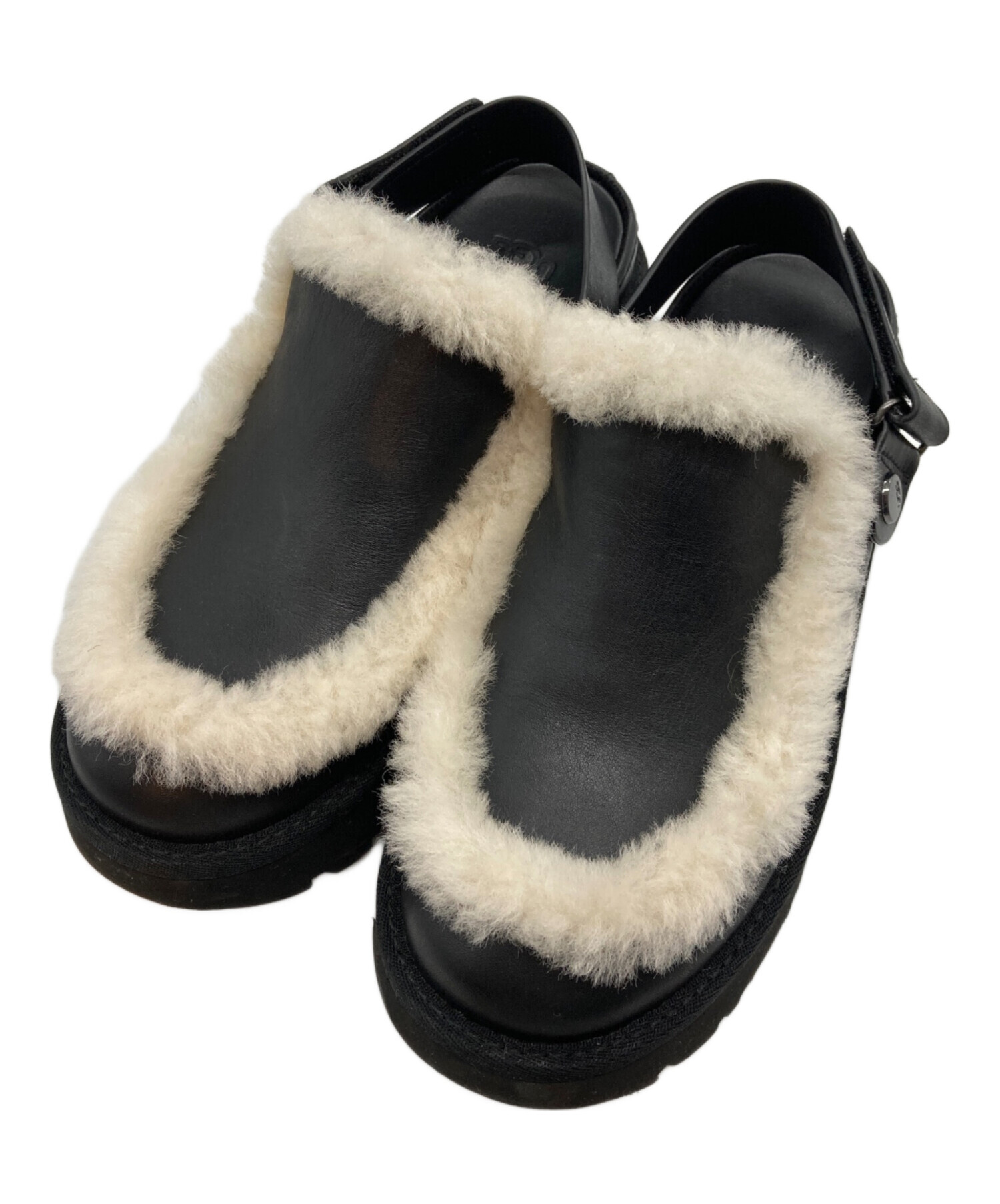 中古・古着通販】UGG (アグ) Esmee Leather Clog ブラック サイズ:25 