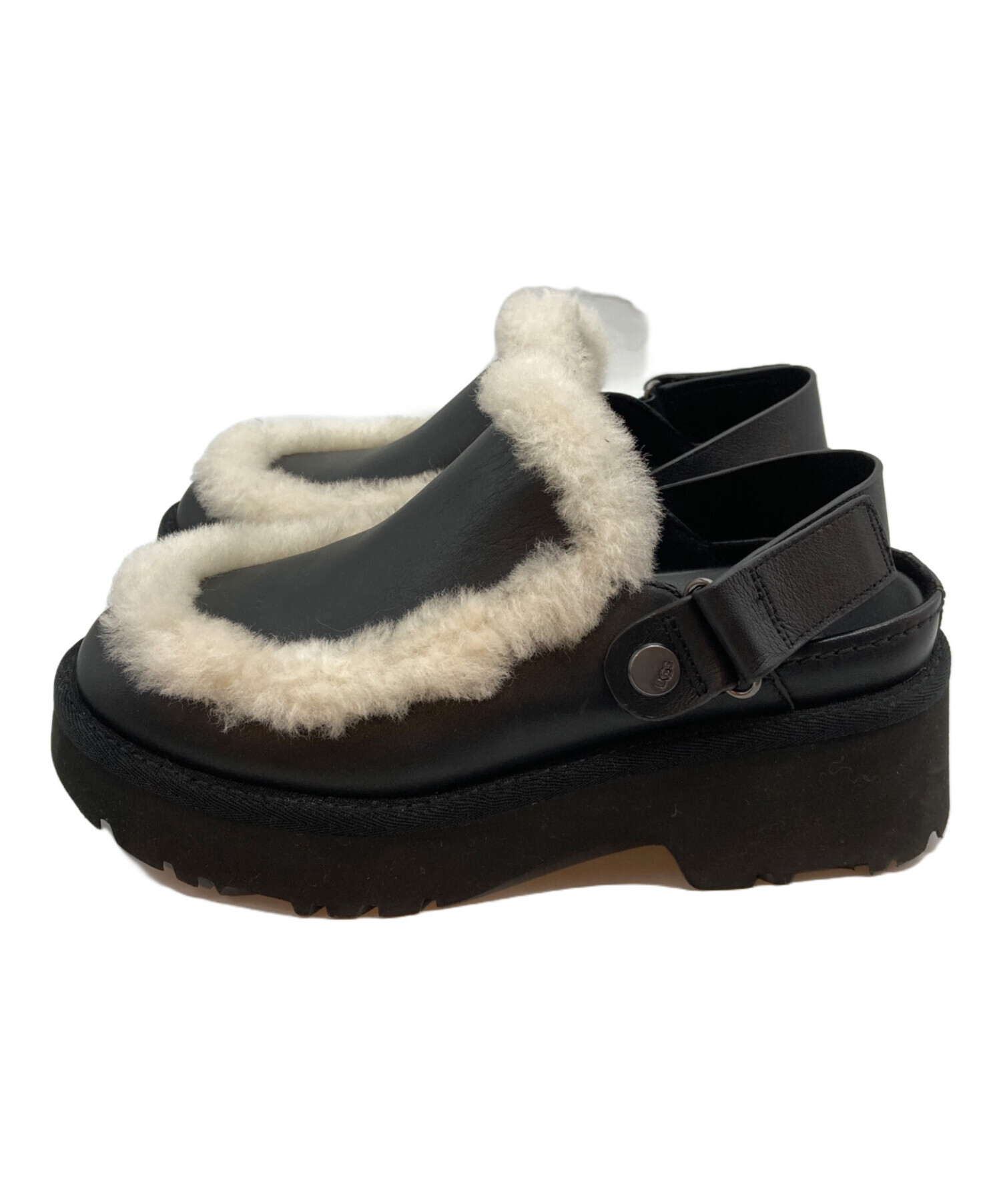 中古・古着通販】UGG (アグ) Esmee Leather Clog ブラック サイズ:25
