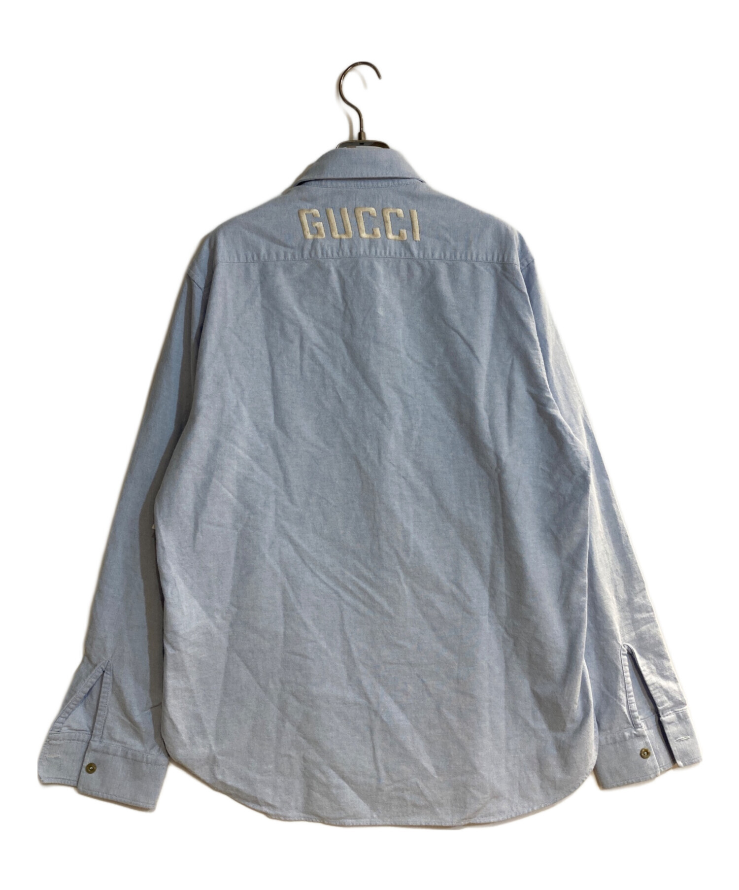 中古・古着通販】GUCCI (グッチ) カッターシャツ スカイブルー サイズ 