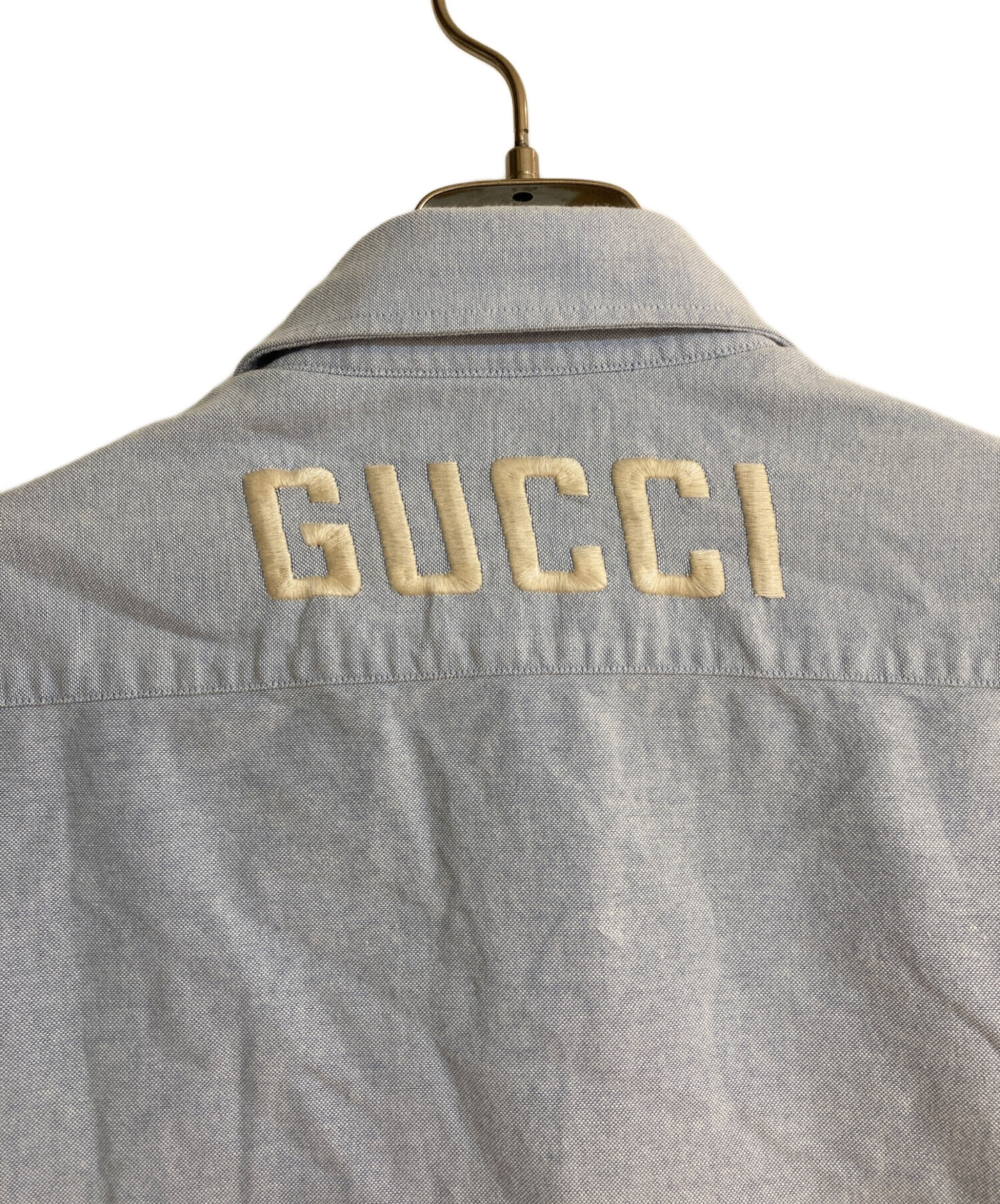 中古・古着通販】GUCCI (グッチ) カッターシャツ スカイブルー サイズ 