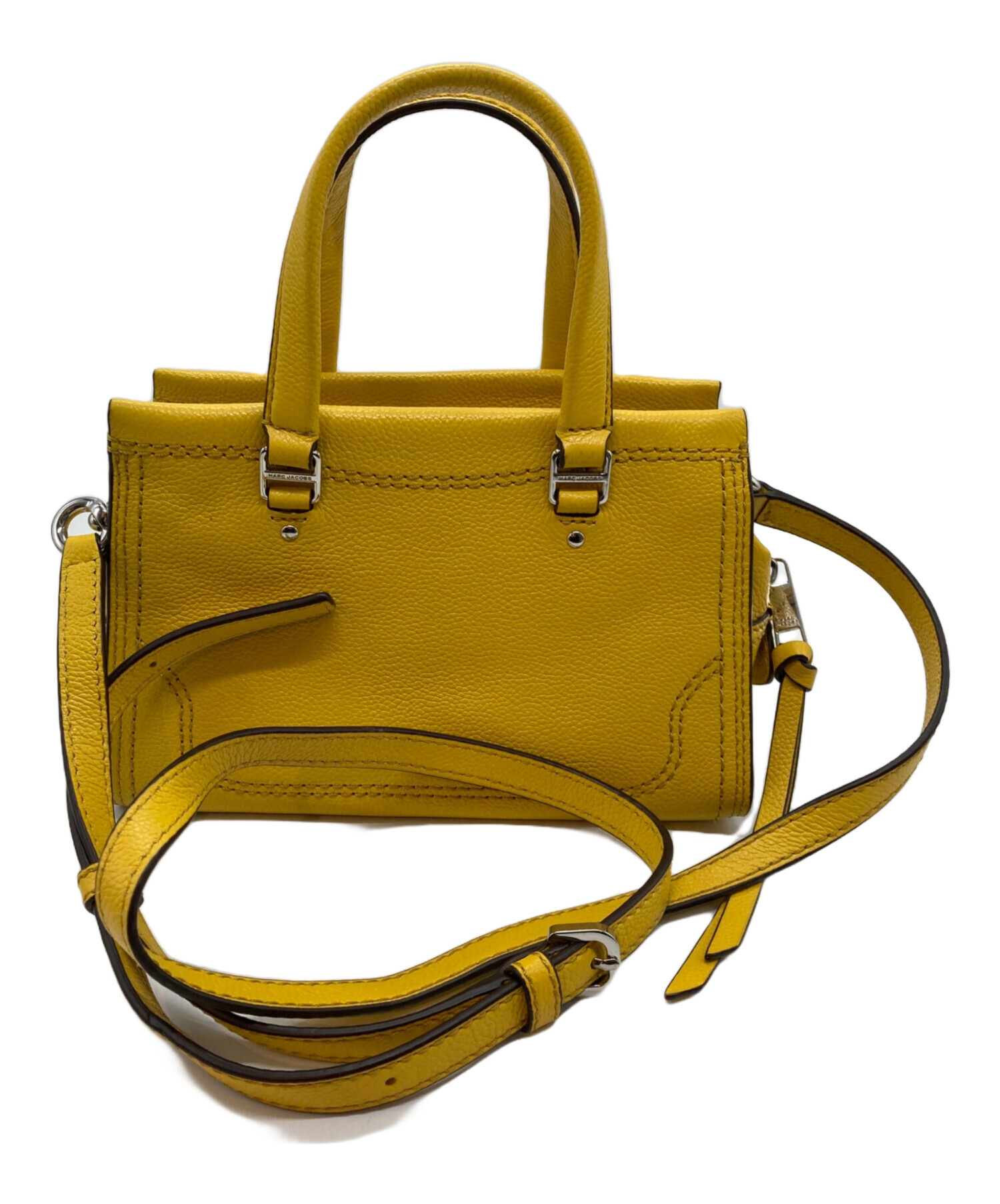 本物 マークジェイコブス MARC JACOBS 2WAY ショルダーバッグ ハンドバッグ レザー ライトグレー イエロー バッグ 中古 中古・古着通販】MARC JACOBS (マークジェイコブズ) ミニクルーザー
