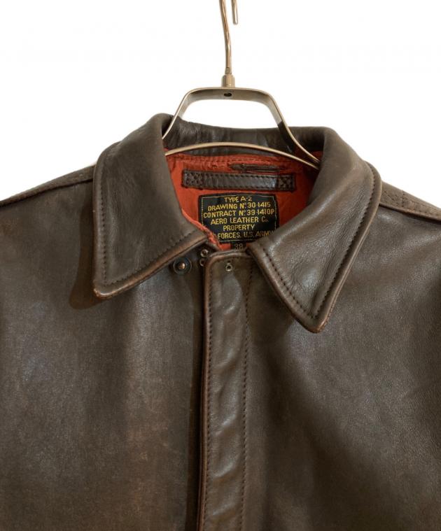 AERO LEATHER ブラウンレザージャケット AERO LEATHER◇レザージャケット・ブルゾン/36/レザー/BRW/steerhide