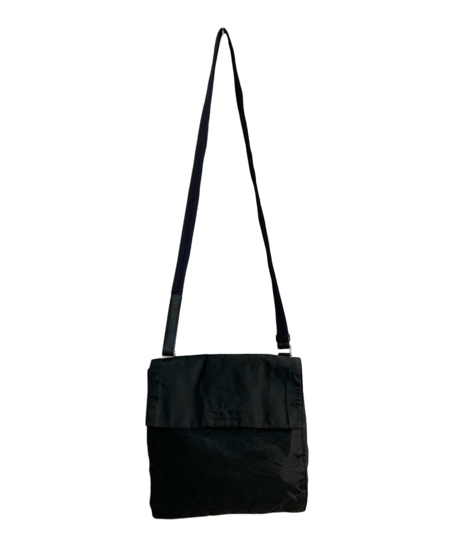 中古・古着通販】PRADA (プラダ) ロゴプレートバックフラップ 