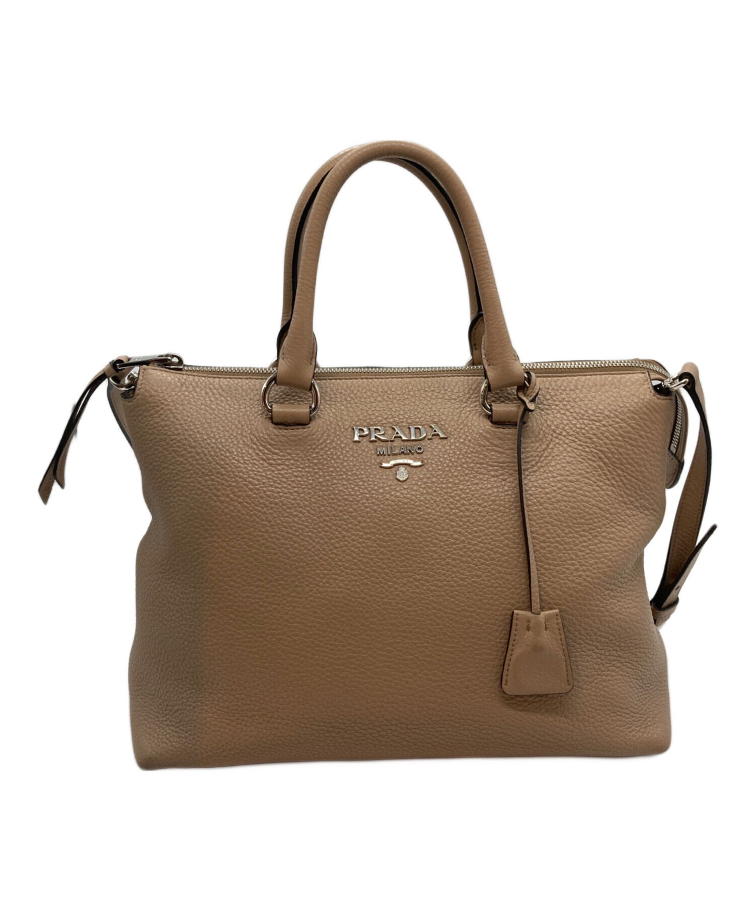PRADAプラダショルダーバッグレザー ブラウン