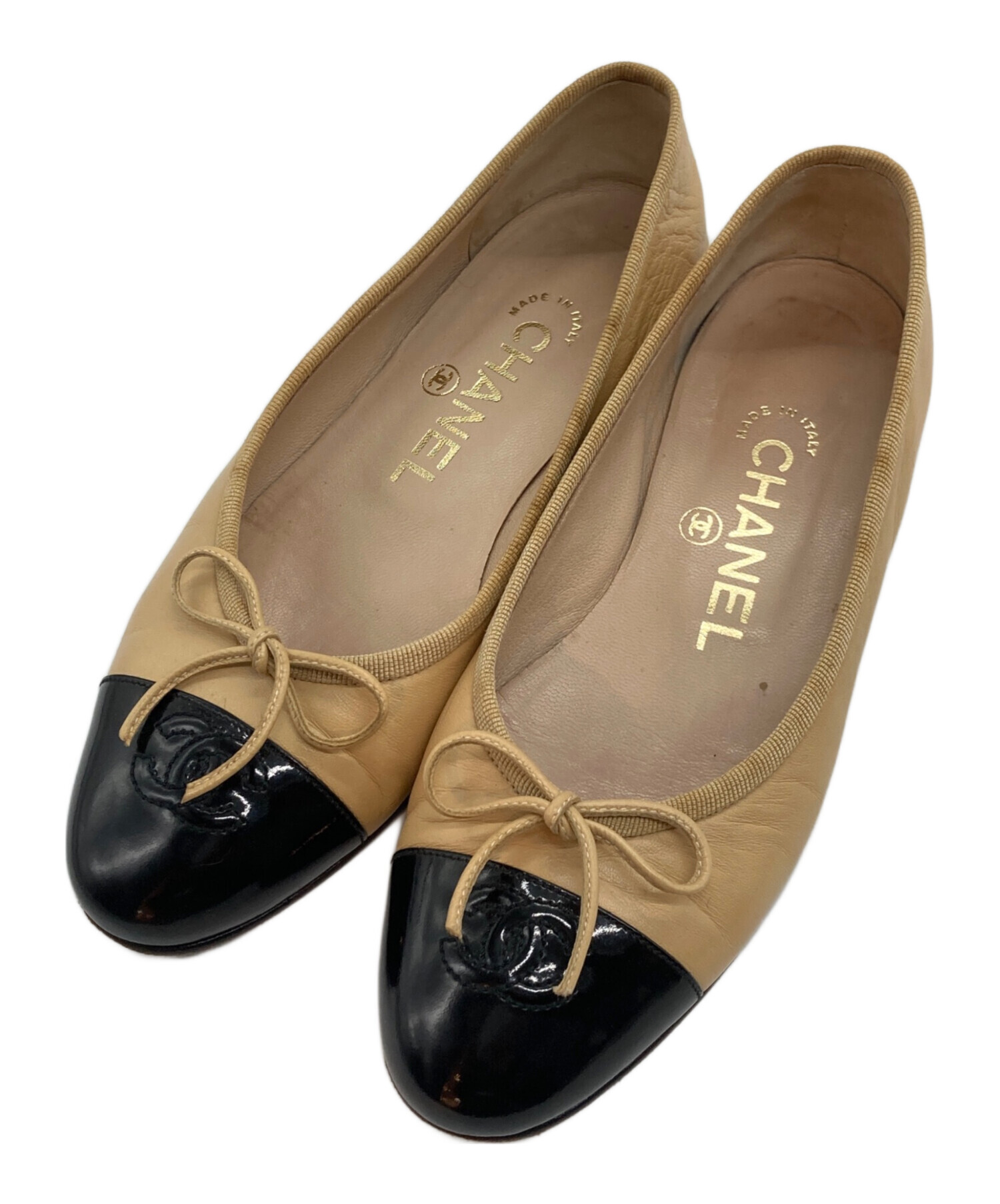 ■ CHANEL シャネル パンプス バレエシューズ G34350 ココマーク 中古・古着通販】CHANEL (シャネル) ココマークキャップトゥバレエ