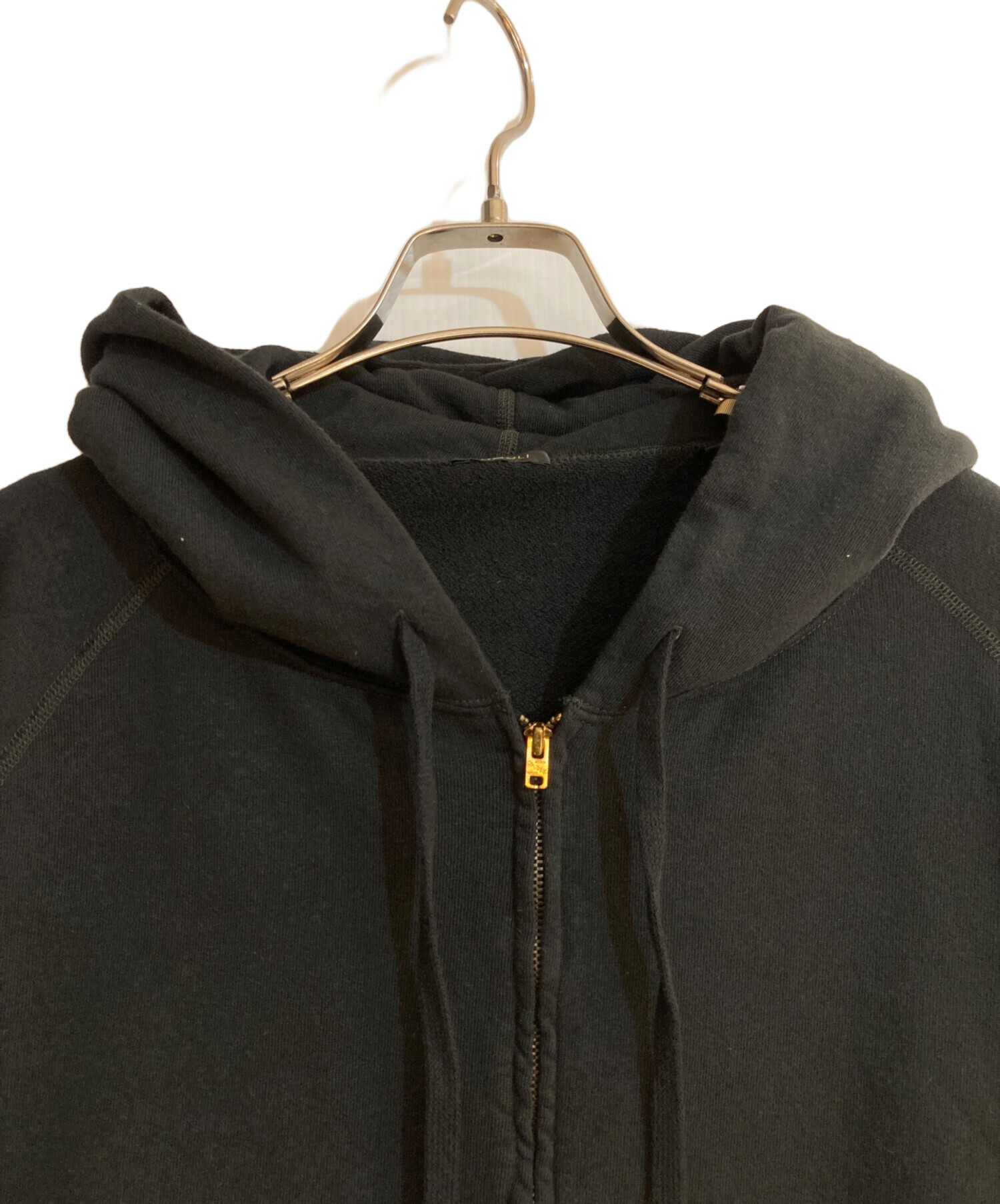 中古・古着通販】COMOLI (コモリ) 製品染 裏毛 ジップパーカ ブラック