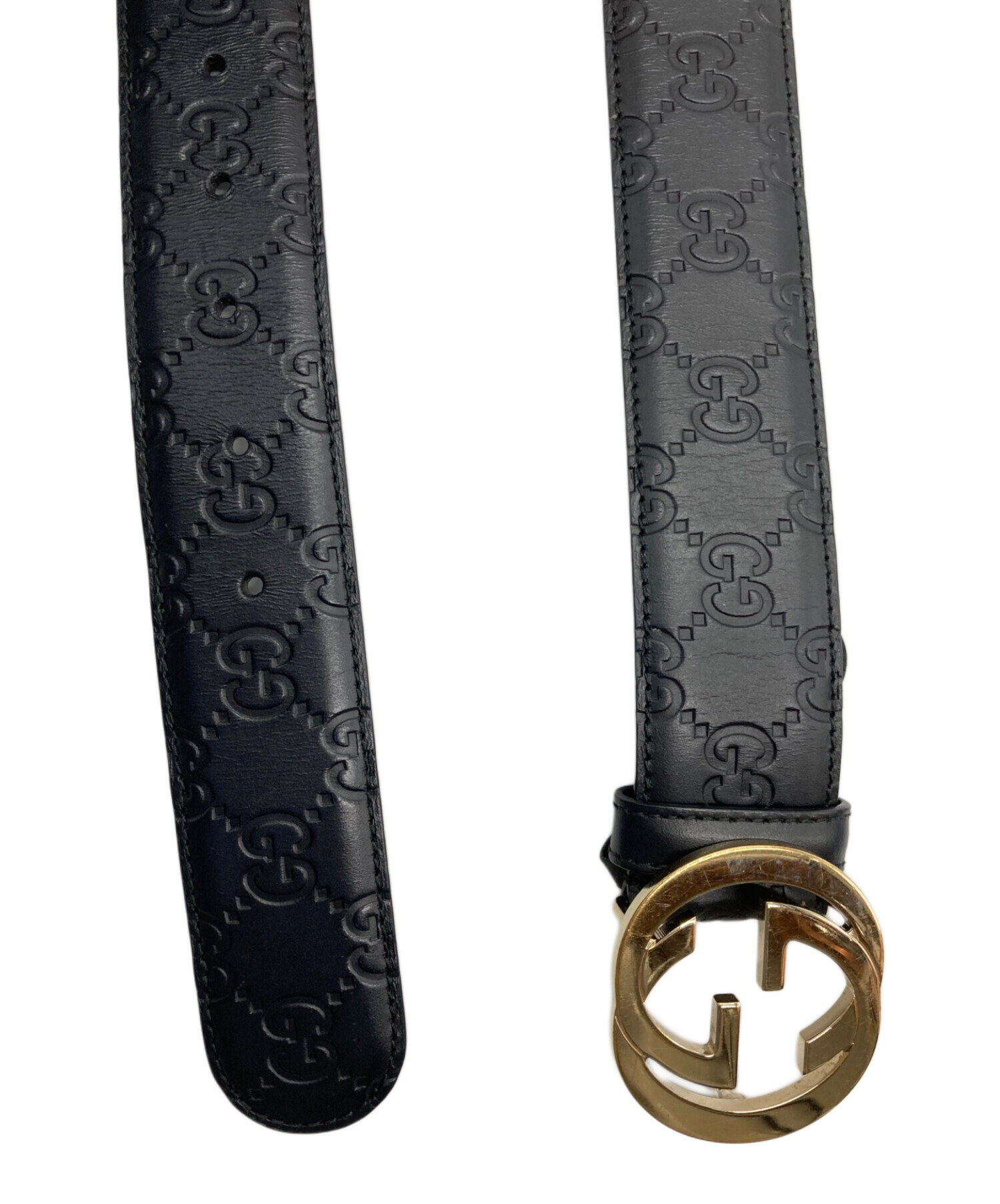 中古・古着通販】GUCCI (グッチ) Gバックルベルト ブラック｜ブランド