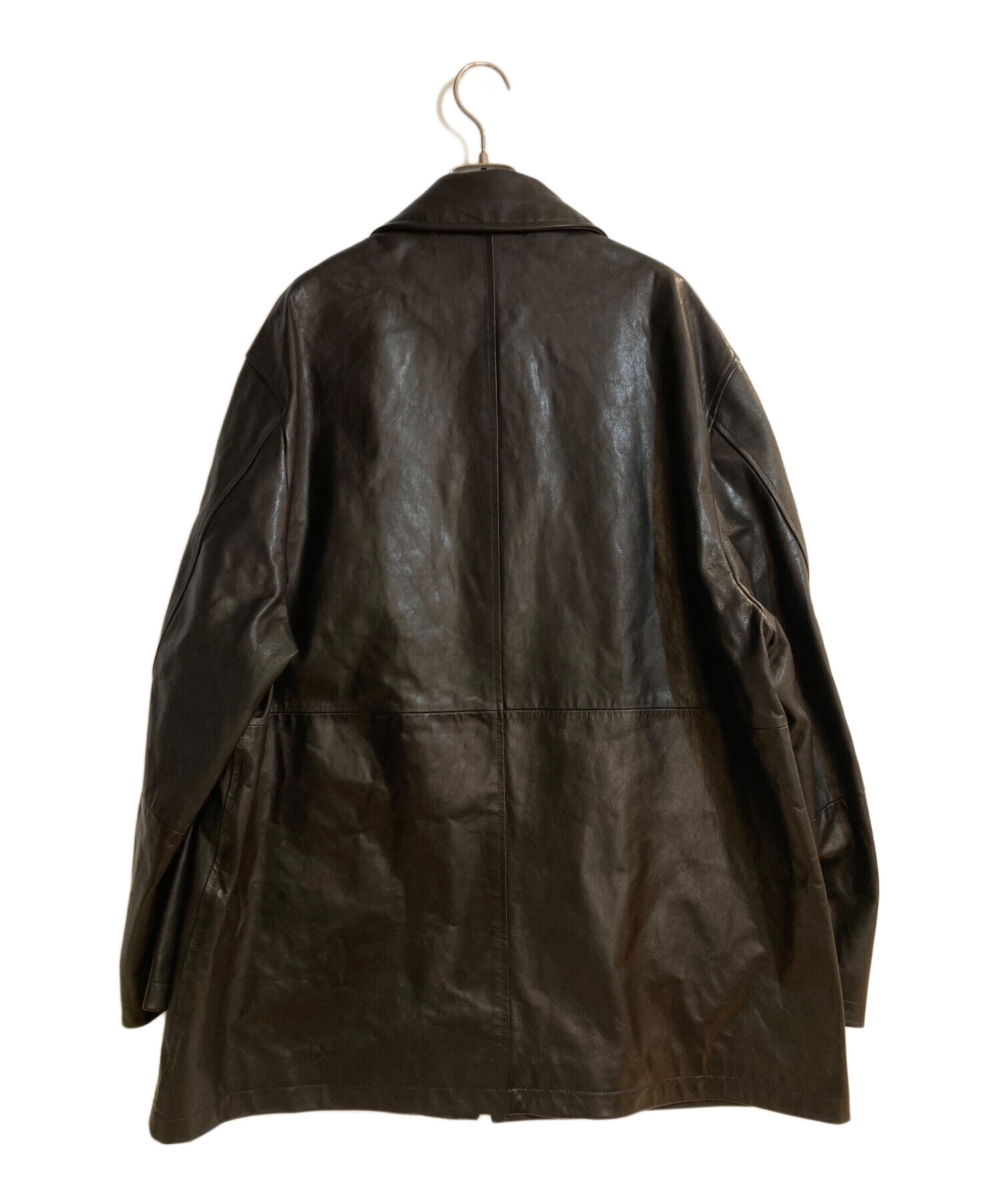 中古・古着通販】stein (シュタイン) LEATHER ZIP JACKET ブラック