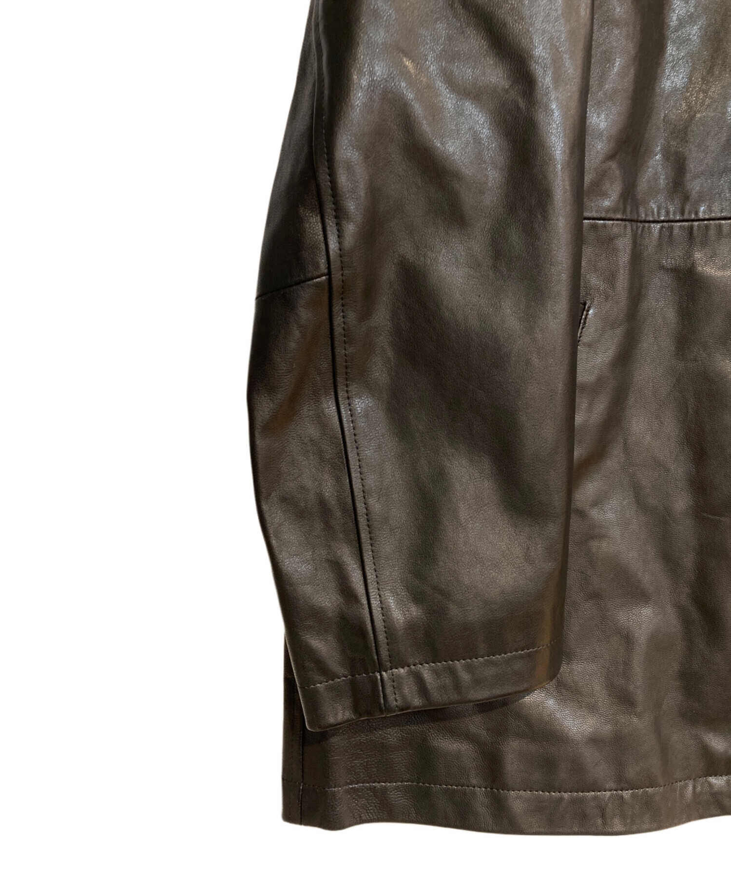 中古・古着通販】stein (シュタイン) LEATHER ZIP JACKET ブラック
