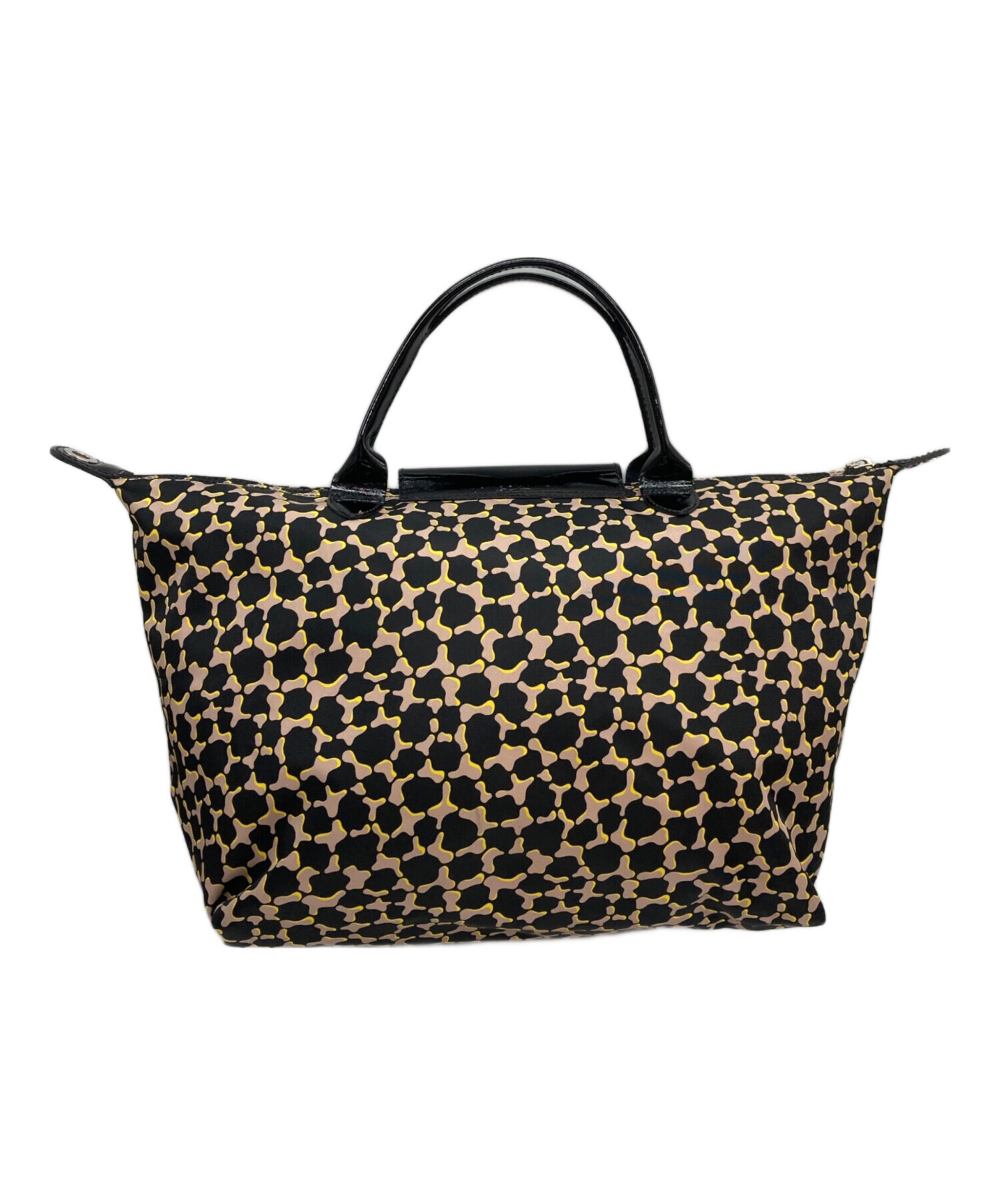 中古・古着通販】LONGCHAMP (ロンシャン) 総柄トートバッグ ブラック 