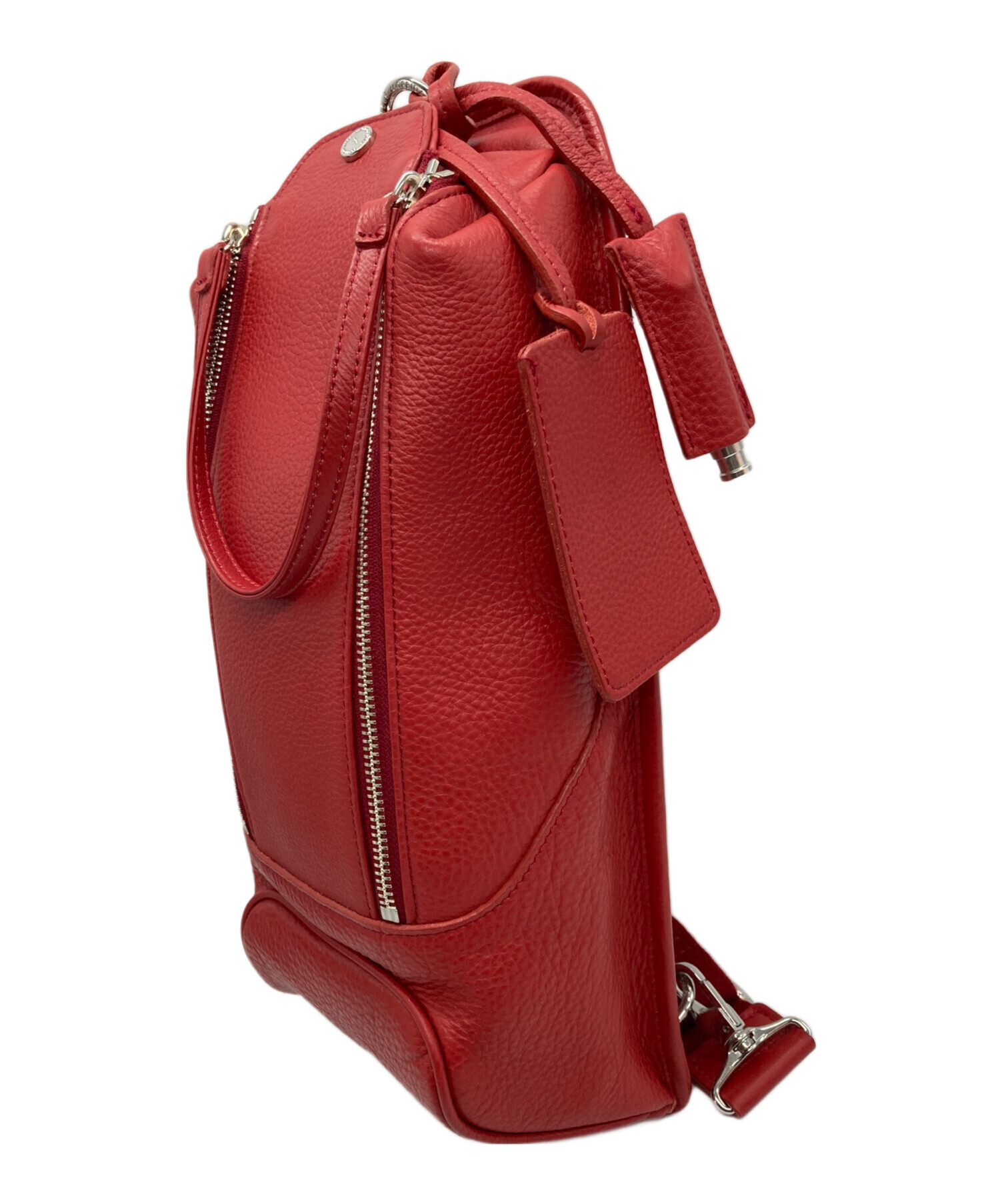 Pelle Morbida レッド ボディバッグ 中古・古着通販】PELLE MORBIDA (ペッレモルビダ) メイデン
