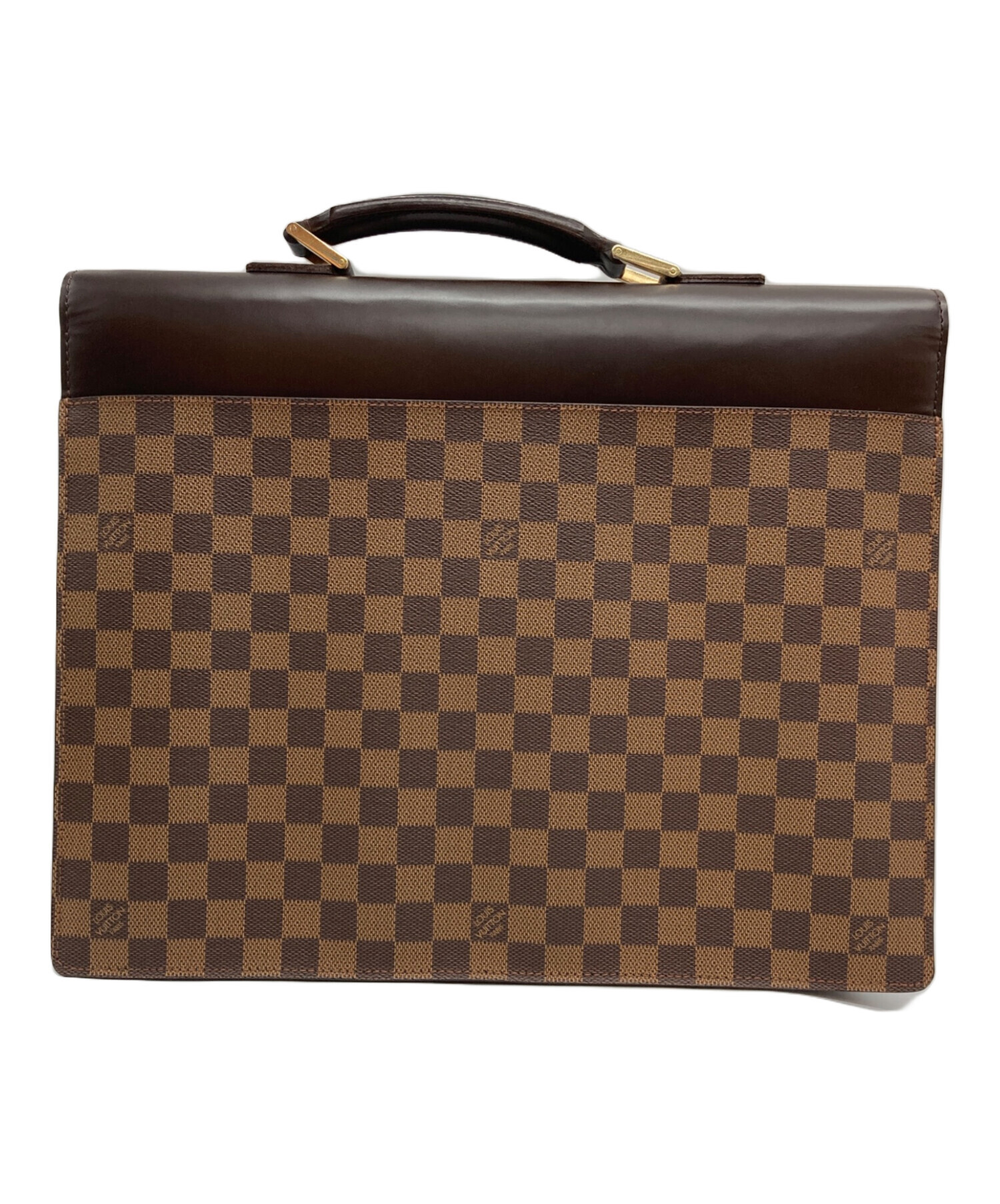 ら*む様 Louis Vuitton ブリーフケース 中型 ブラウン 中古・古着通販】LOUIS VUITTON (ルイ ヴィトン) ブリーフケース