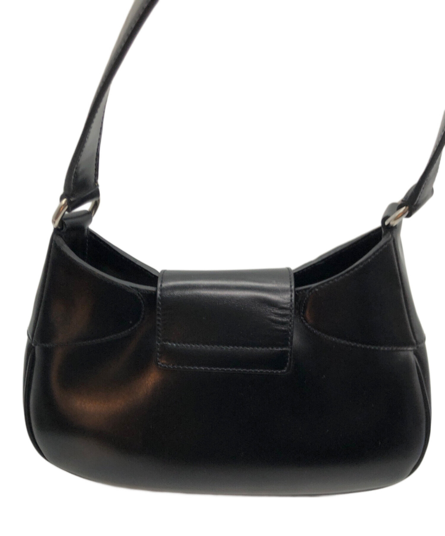 中古・古着通販】PRADA (プラダ) プッシュロックレザーワンショルダー