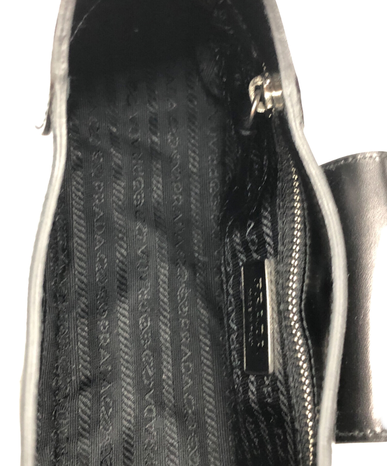 中古・古着通販】PRADA (プラダ) プッシュロックレザーワンショルダー