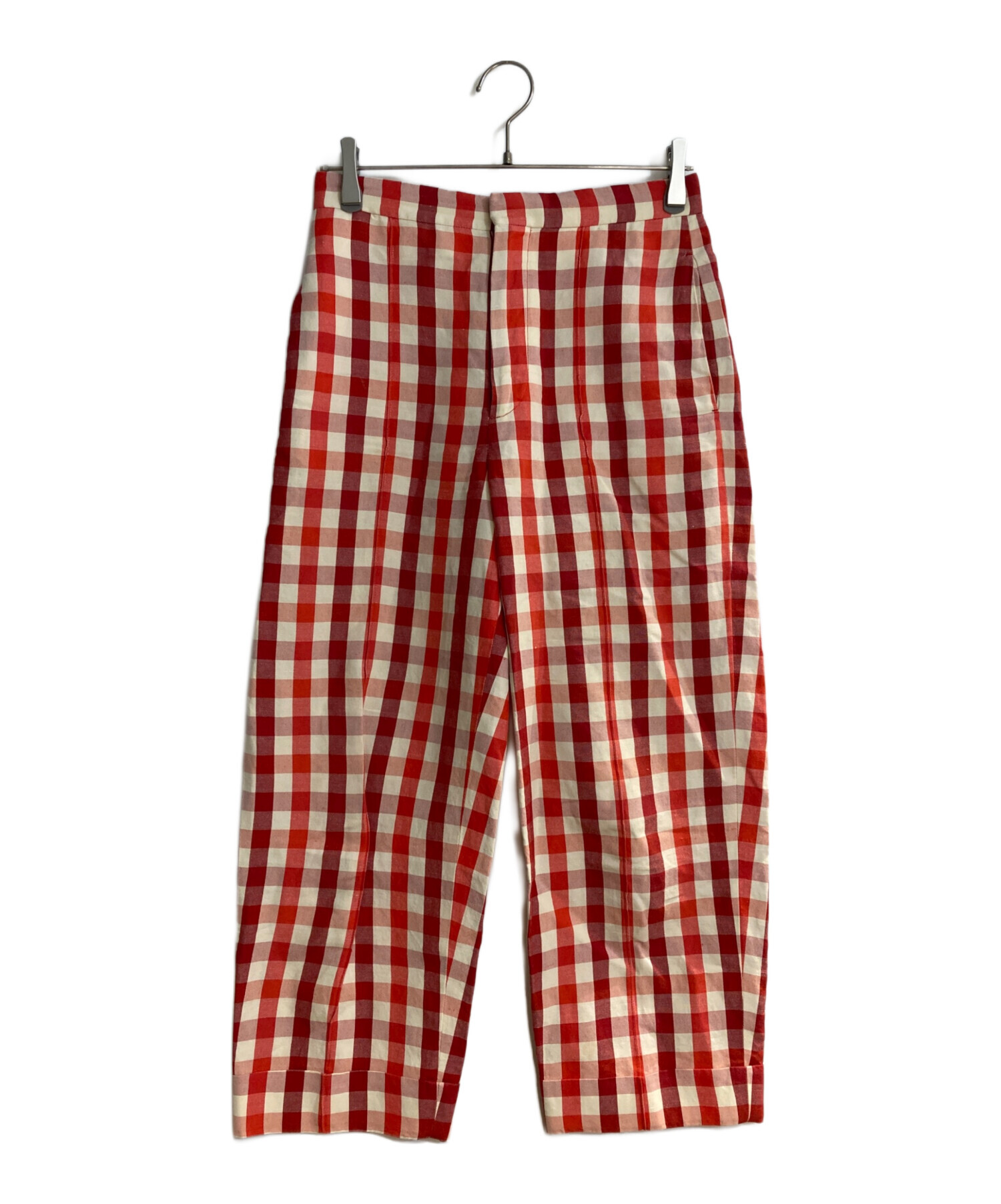 中古・古着通販】Drawer (ドゥロワー) コットンヘンプチェックパンツ