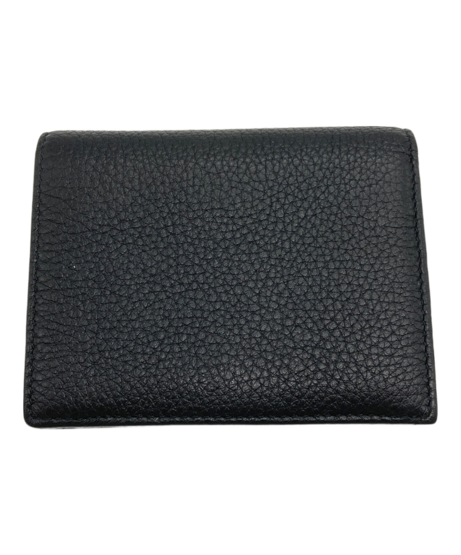 新品同様 プラダ サフィアーノレザー ブラック 黒 2つ折り長財布 財布 0217【中古】PRADA PRADA - 新品同様 プラダ サフィアーノレザー ブラック 黒 2つ折り長