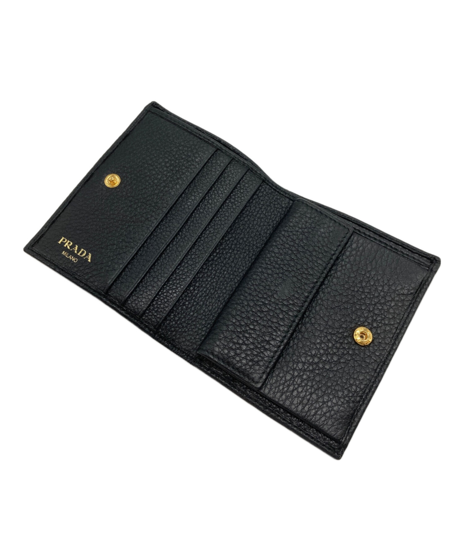 中古・古着通販】PRADA (プラダ) サフィアーノレザー2つ折り財布