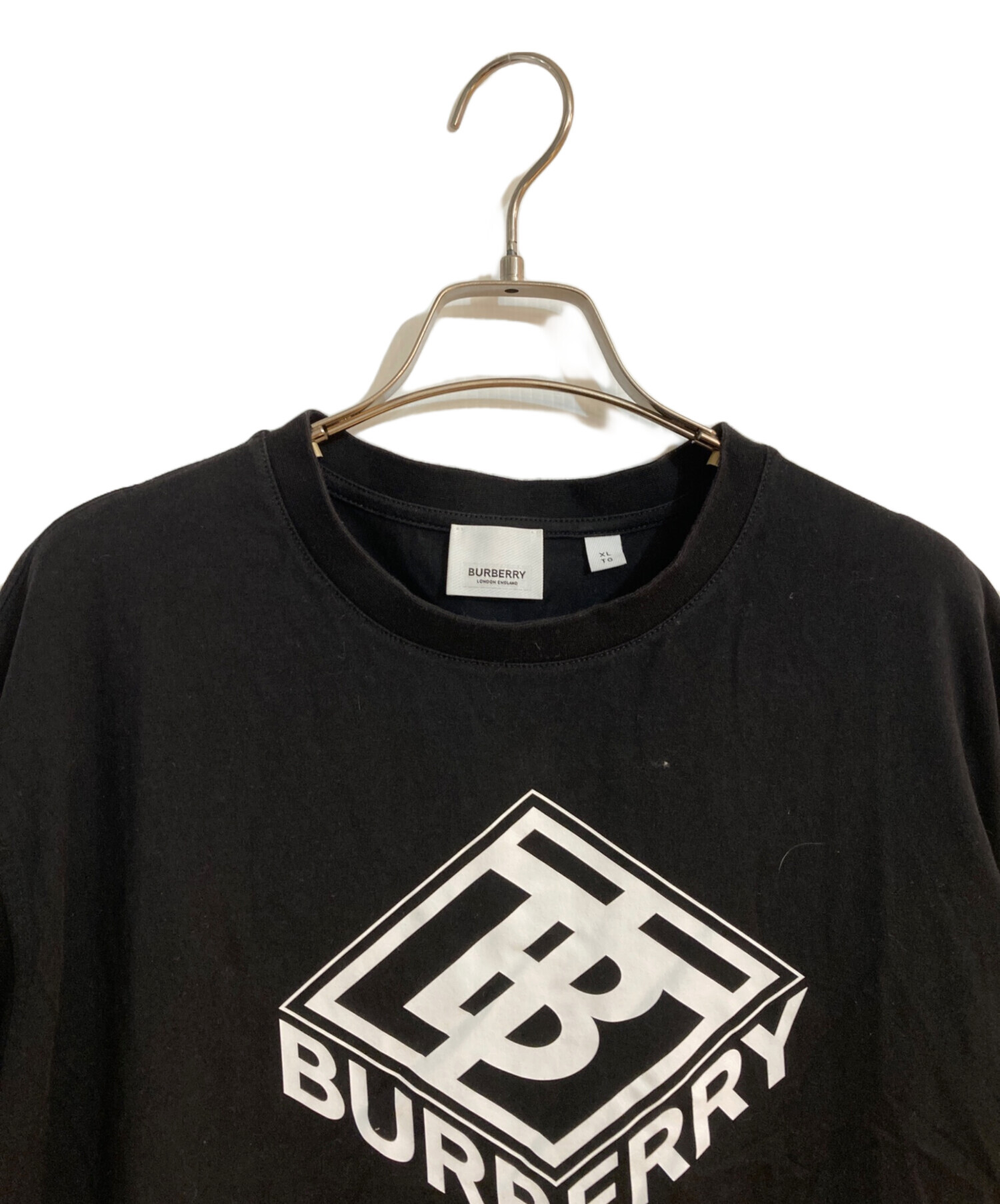 中古・古着通販】BURBERRY (バーバリー) ロゴTシャツ ブラック サイズ