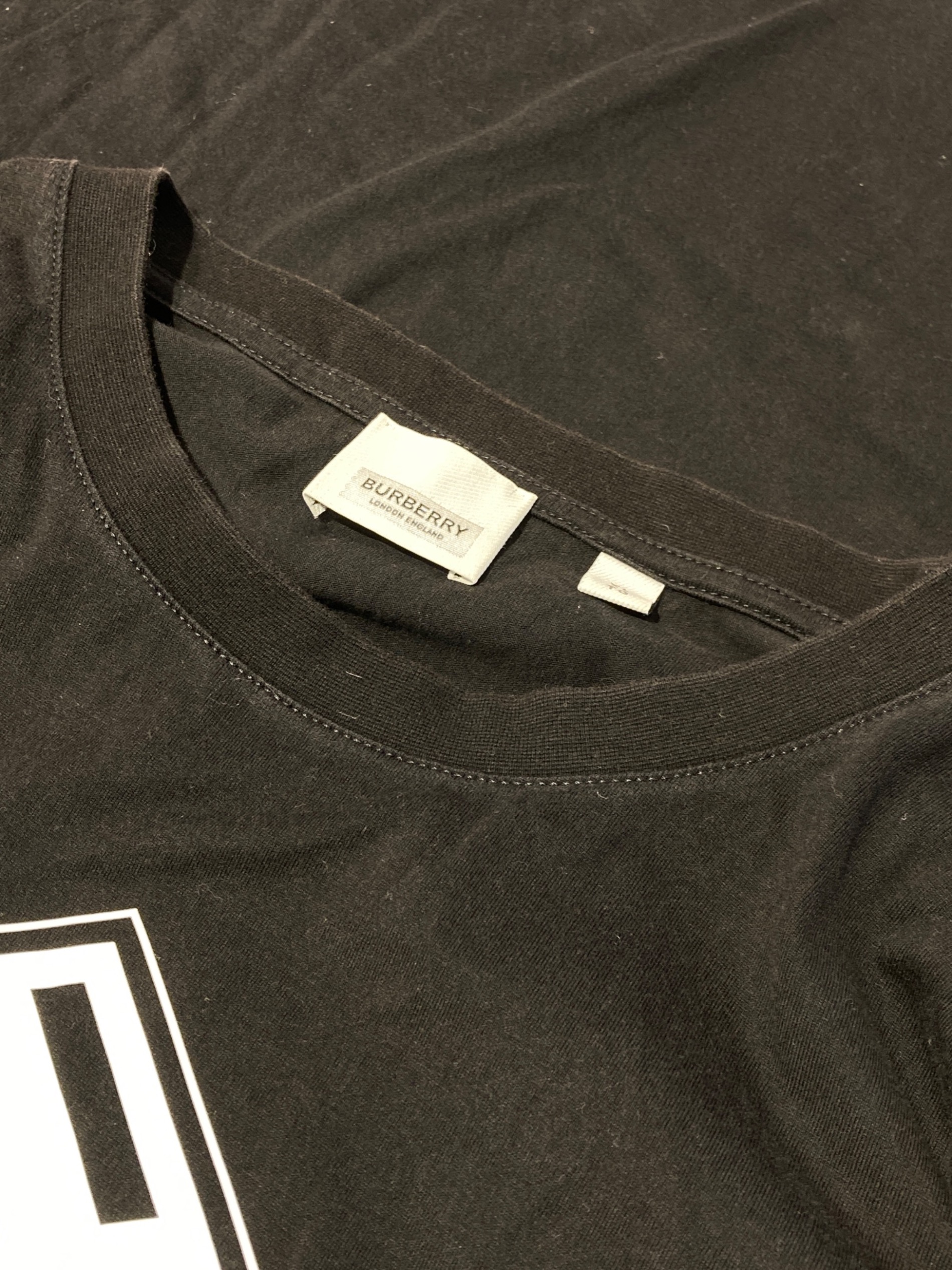 中古・古着通販】BURBERRY (バーバリー) ロゴTシャツ ブラック サイズ
