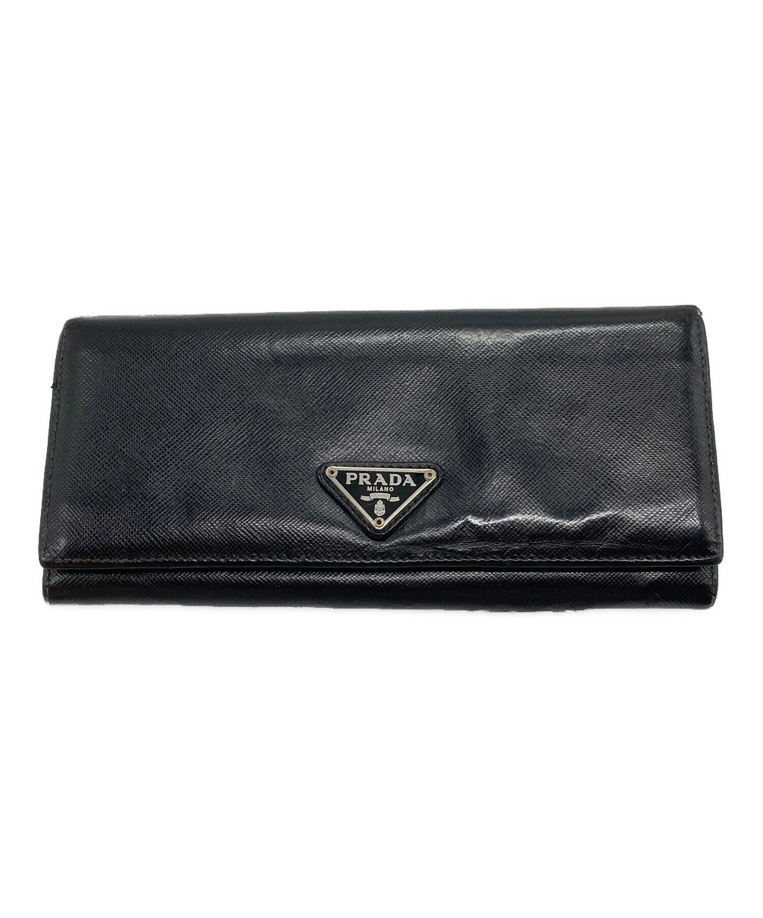 中古・古着通販】PRADA (プラダ) 三角ロゴプレート付きサフィアーノ長