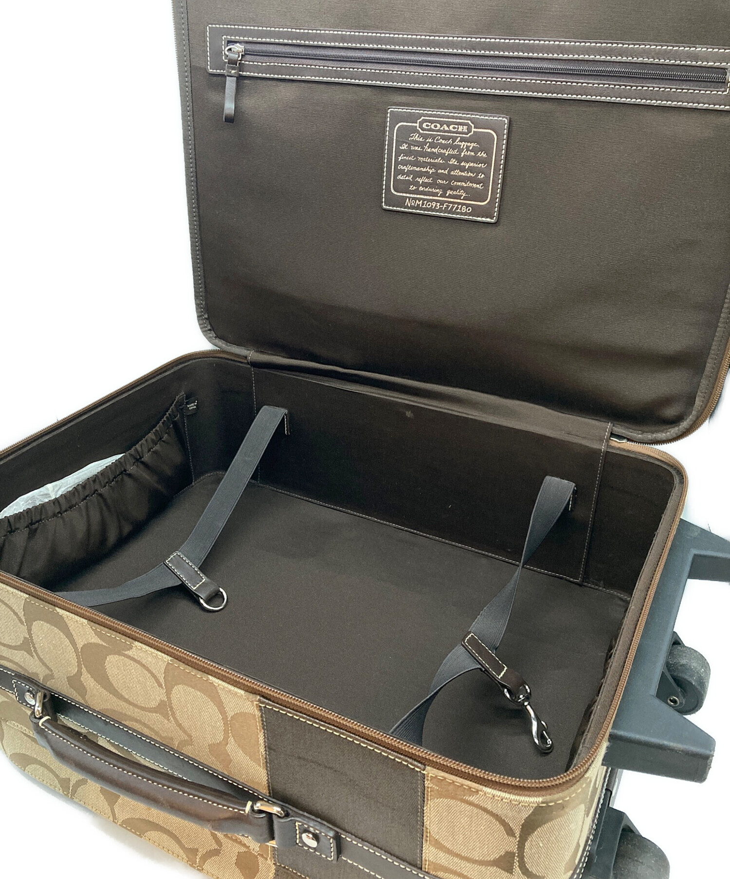 コーチミニシグネチャーキャリーケース 中古・古着通販】COACH (コーチ) シグネチャー キャリーケース