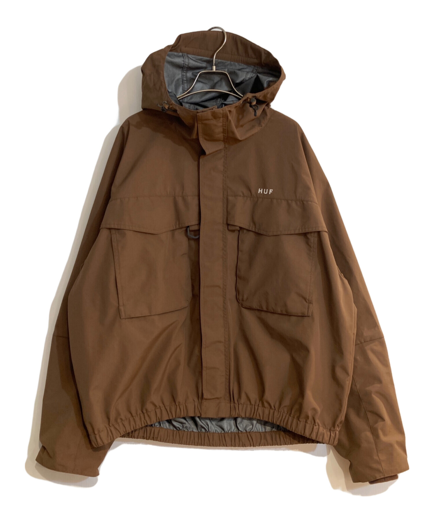 【Napa】HUF GUIDE SHELL JACKET 中古・古着通販】HUF (ハフ) GUIDE SHELL JACKET ブラウン サイズ:M