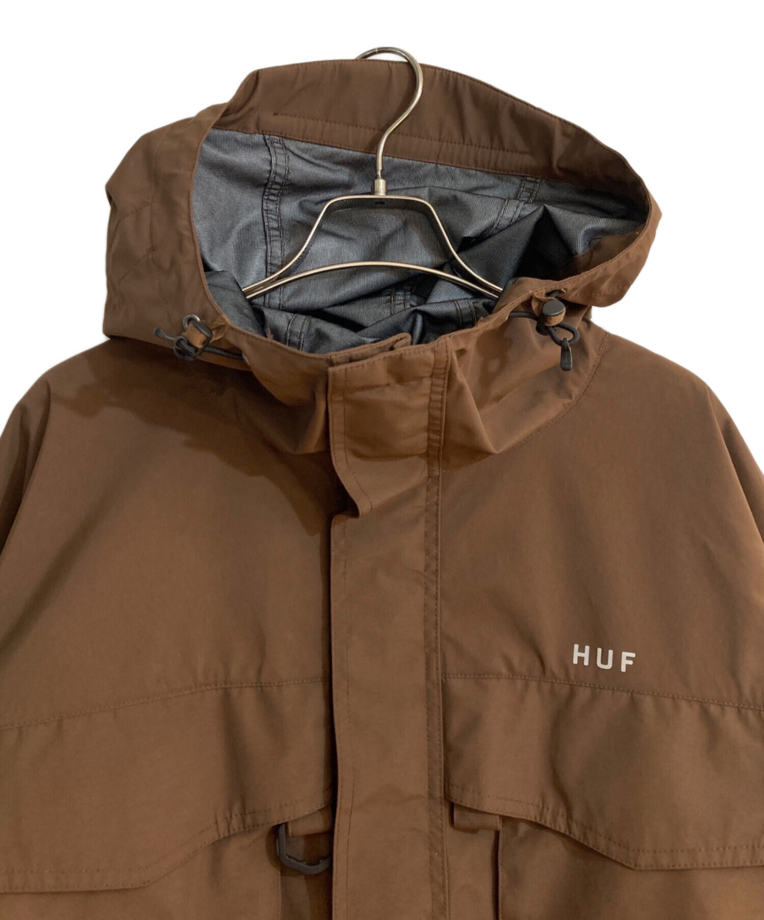 中古・古着通販】HUF (ハフ) GUIDE SHELL JACKET ブラウン サイズ:M