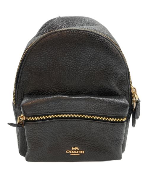 中古・古着通販】COACH (コーチ) レザーミニリュック ブラック