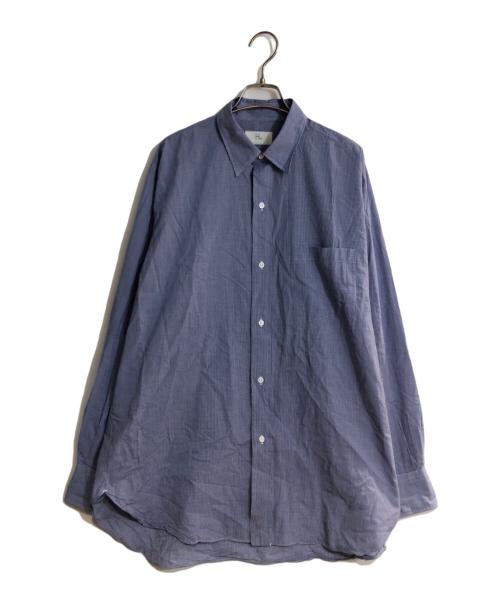 HERILL ヘリル カジュアルシャツ L 青 【古着】【中古】【送料無料】 中古・古着通販】HERILL (ヘリル) Twist Voile Shirt/ツイストボイル