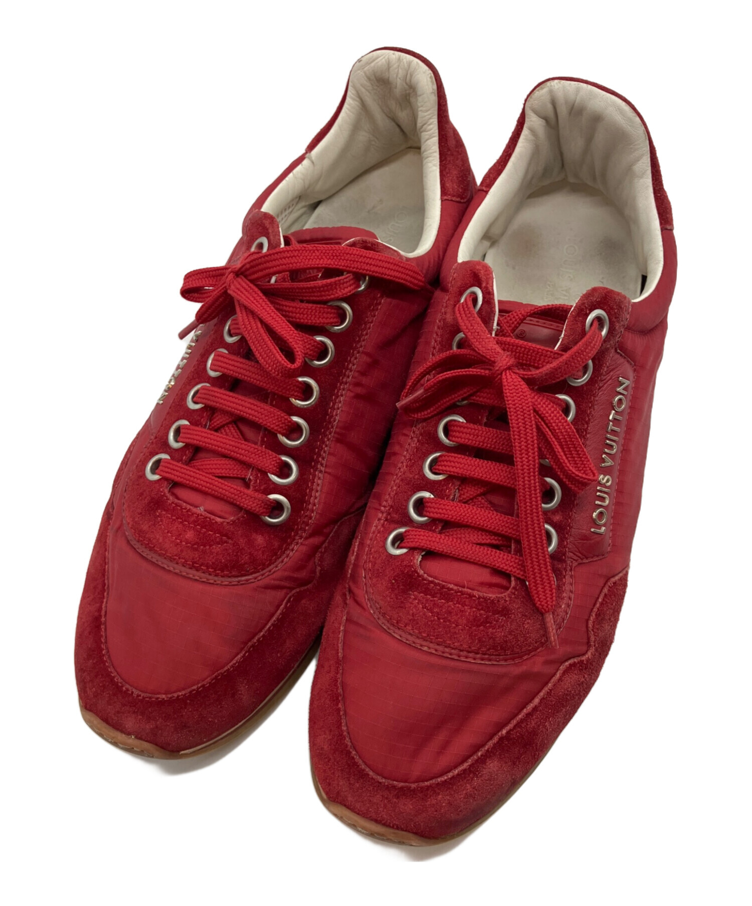 Louis Vuitton レッド スニーカー 中古・古着通販】LOUIS VUITTON (ルイ ヴィトン) ローカットスニーカー