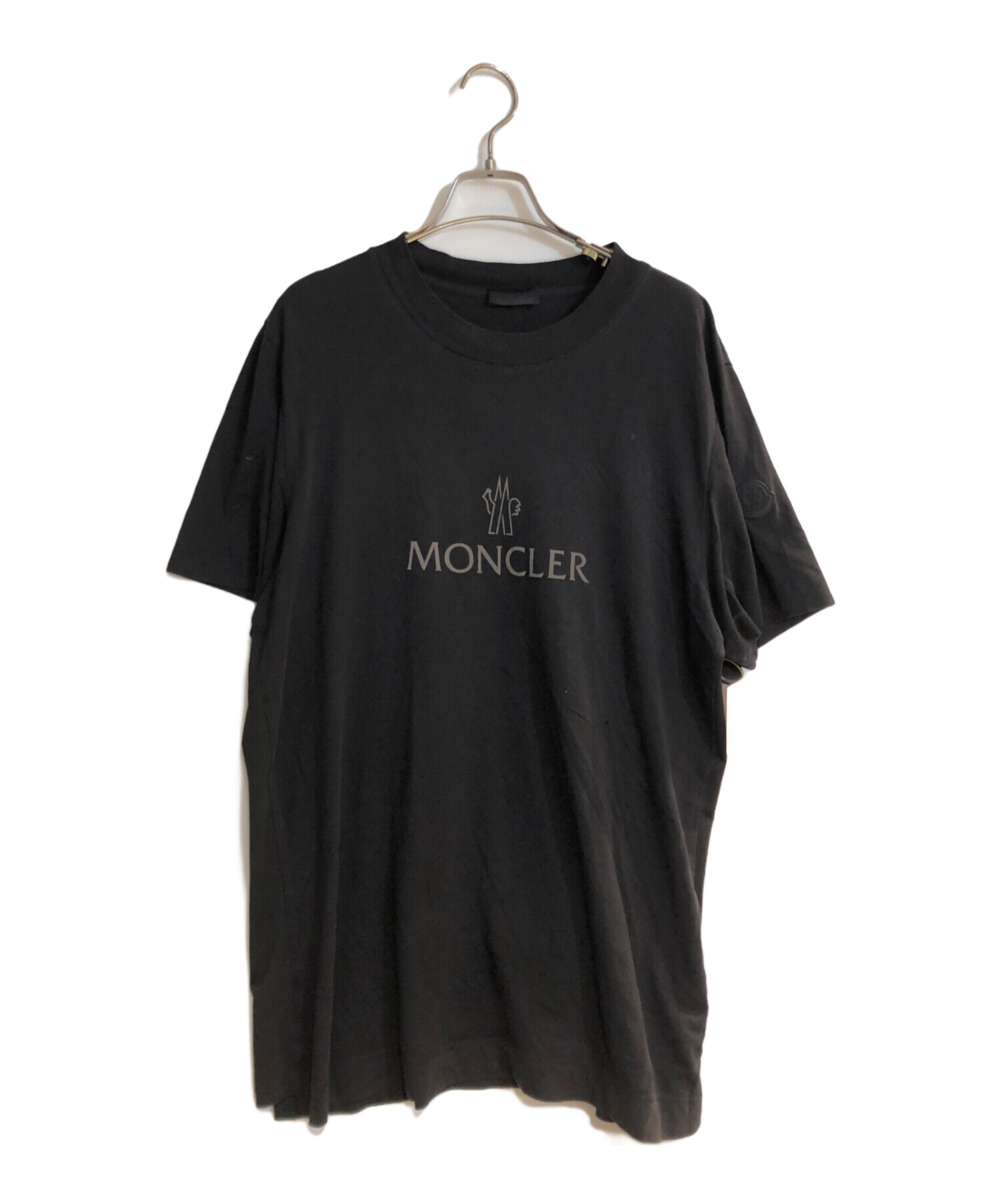 中古・古着通販】MONCLER (モンクレール) メッシュ切替袖ロゴ半袖 中古・古着通販】MONCLER (モンクレール) メッシュ切替袖ロゴ半袖