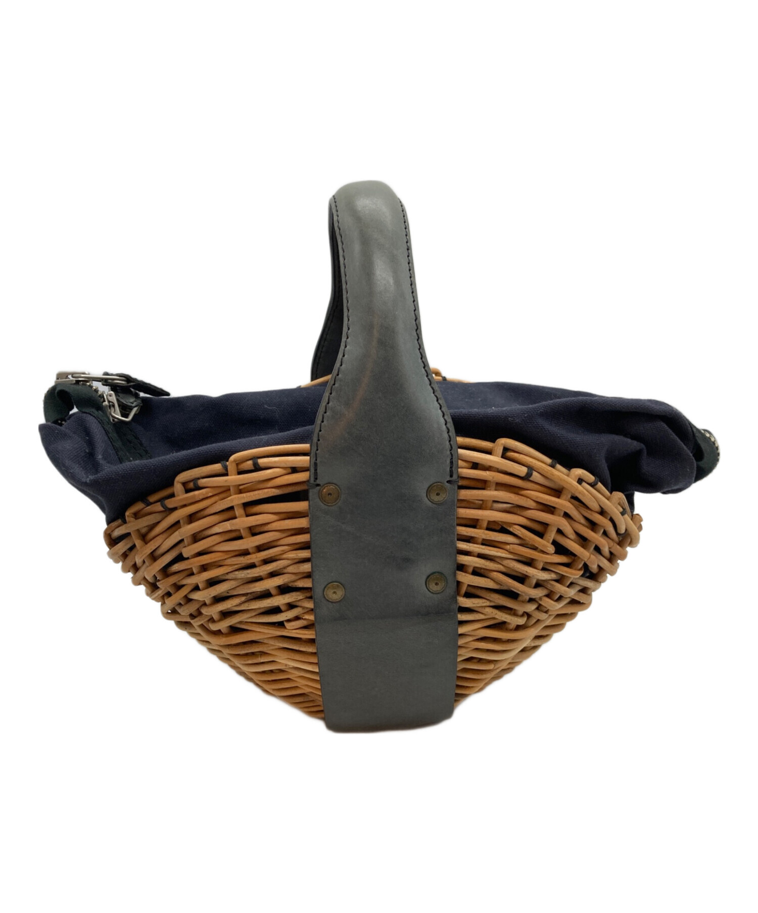 ebagos エバゴス レース装飾 ワンハンドル バスケットバッグ 中古・古着通販】ebagos (エバゴス) ワンハンドルバスケットバッグ