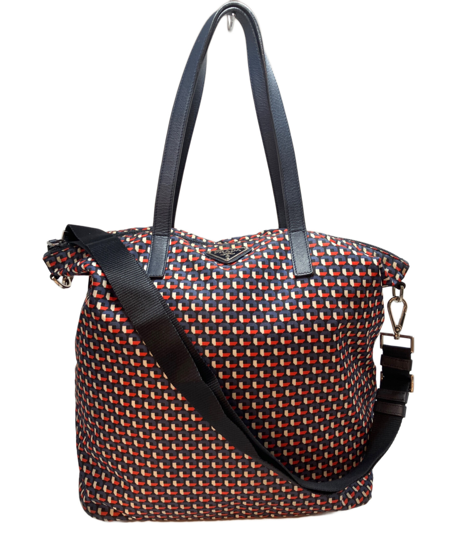 中古・古着通販】PRADA (プラダ) ナイロン2WAYバッグ ネイビー