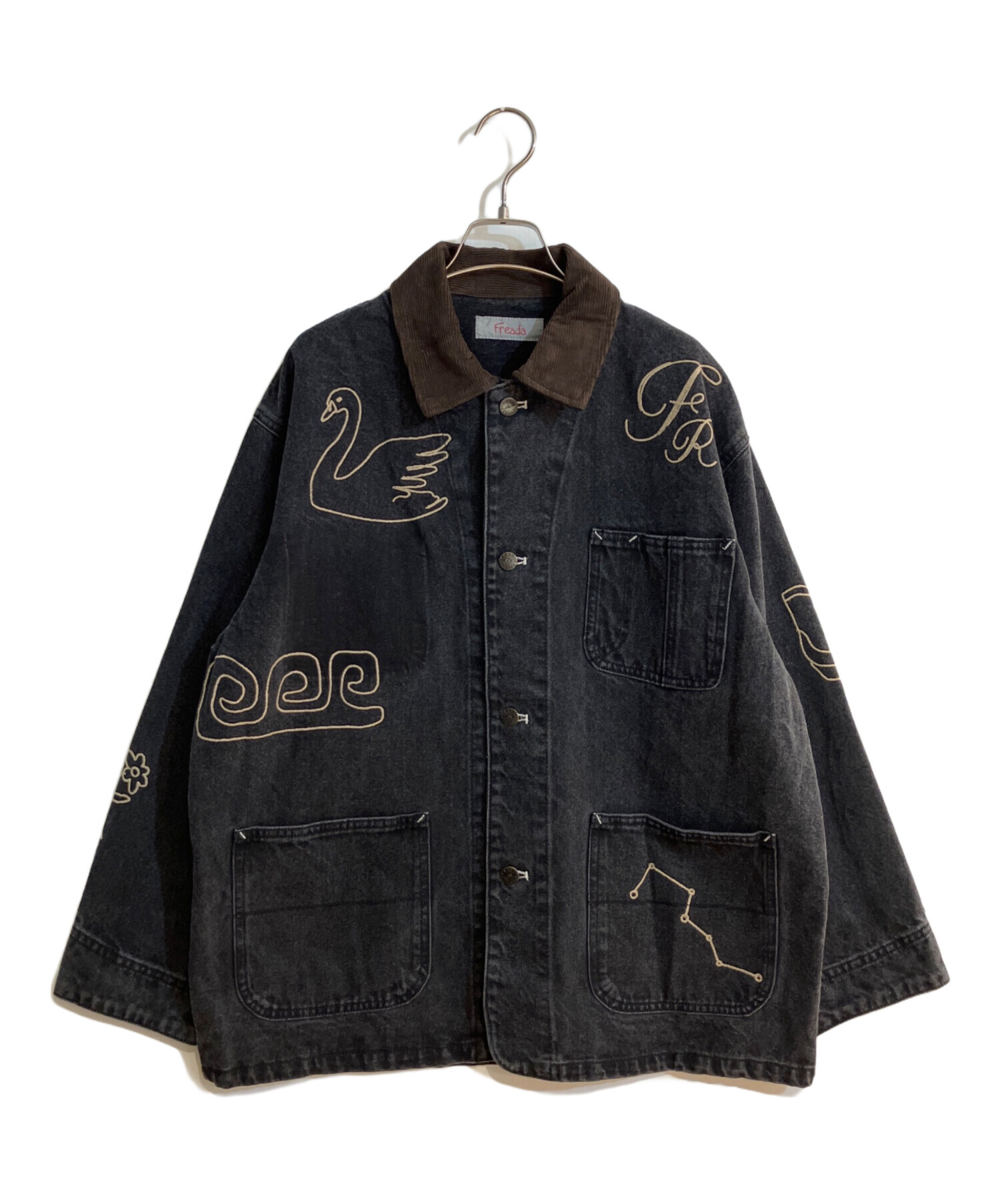 フリーダ　チェーンステッチ　デニム　カバーオール 中古・古着通販】freada (フリーダ) チェーンステッチデニム