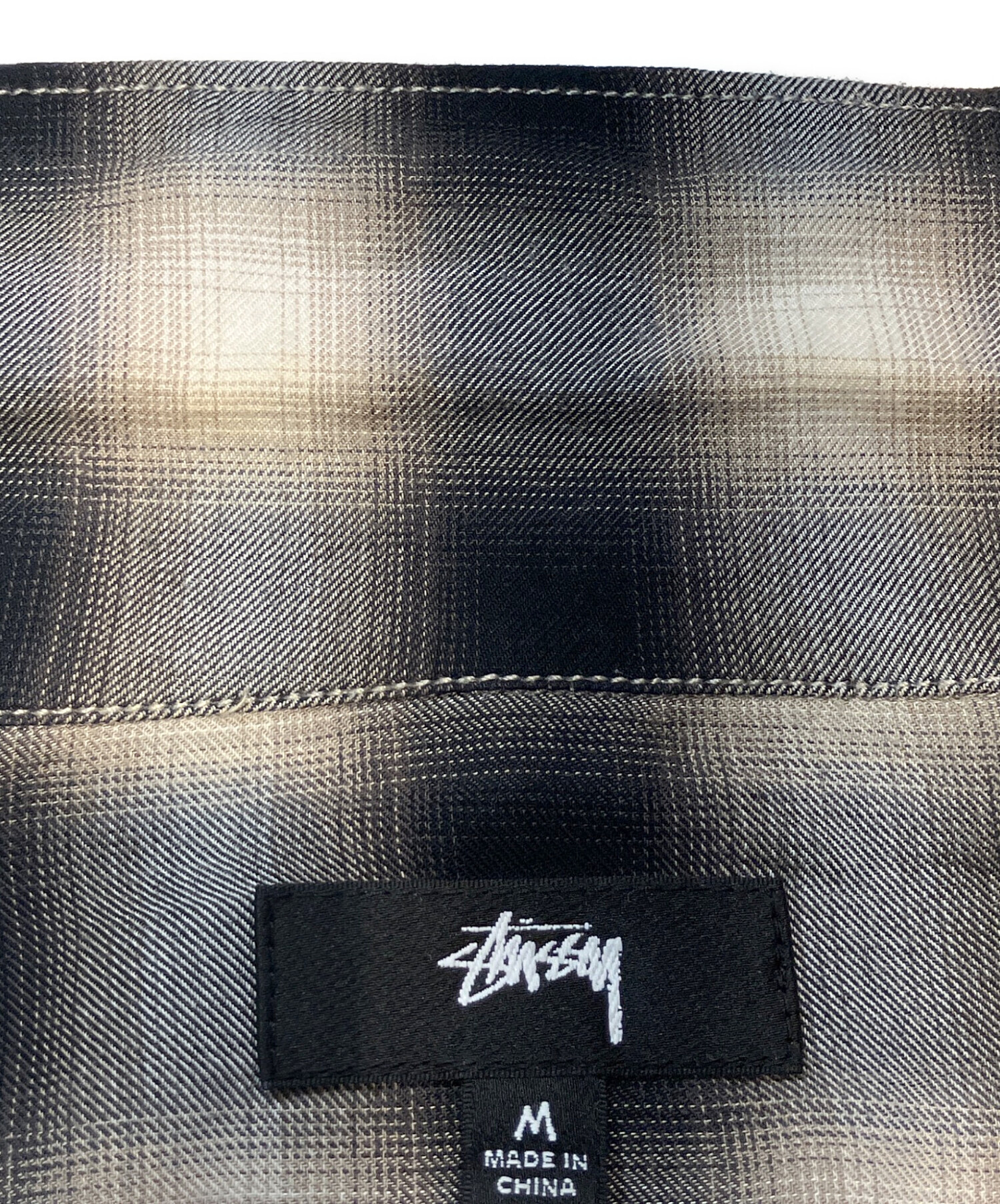 中古・古着通販】stussy (ステューシー) 23fw PLAID ZIP SHIRT