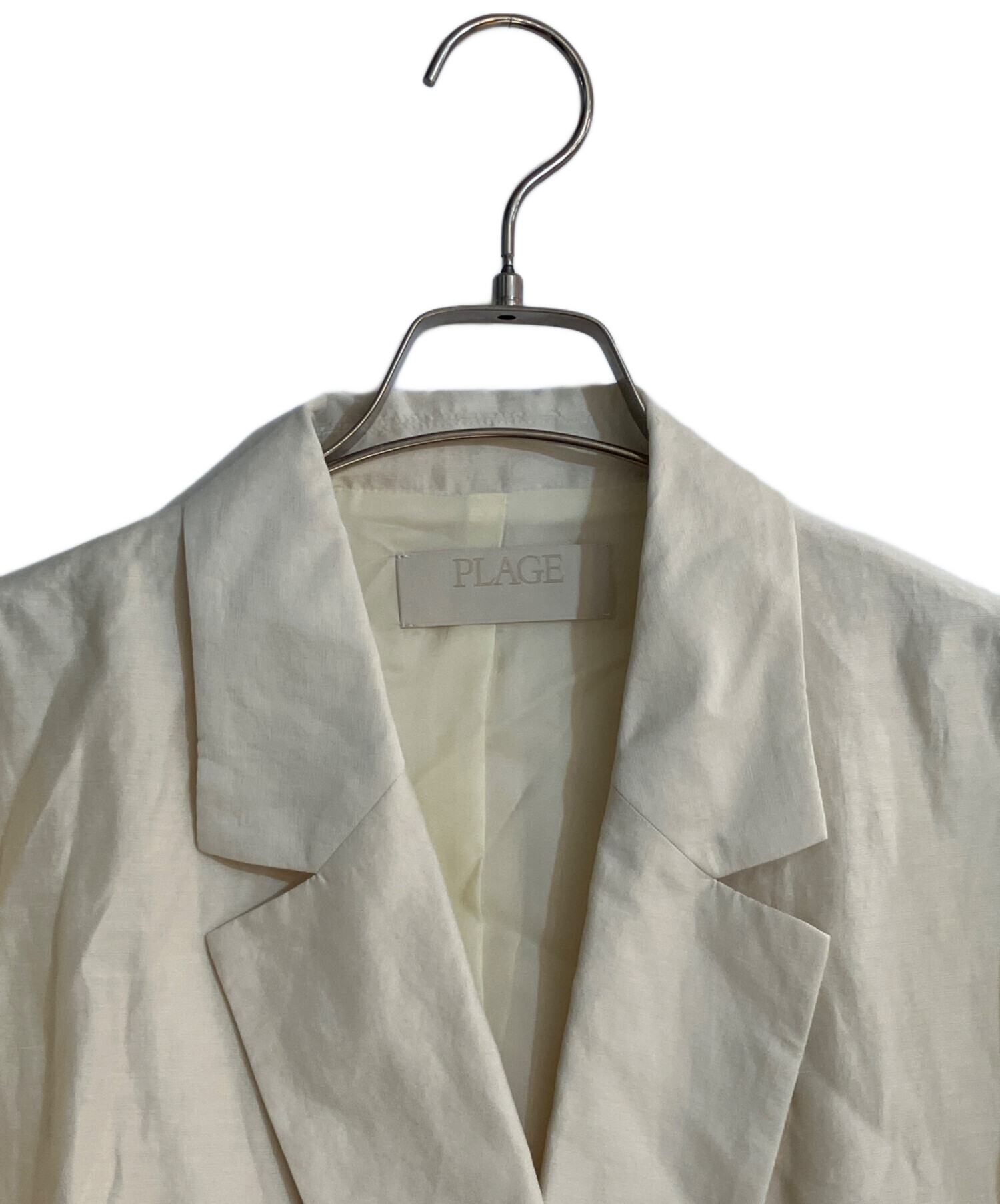 中古・古着通販】Plage (プラージュ) LINEN DB ジャケット ベージュ