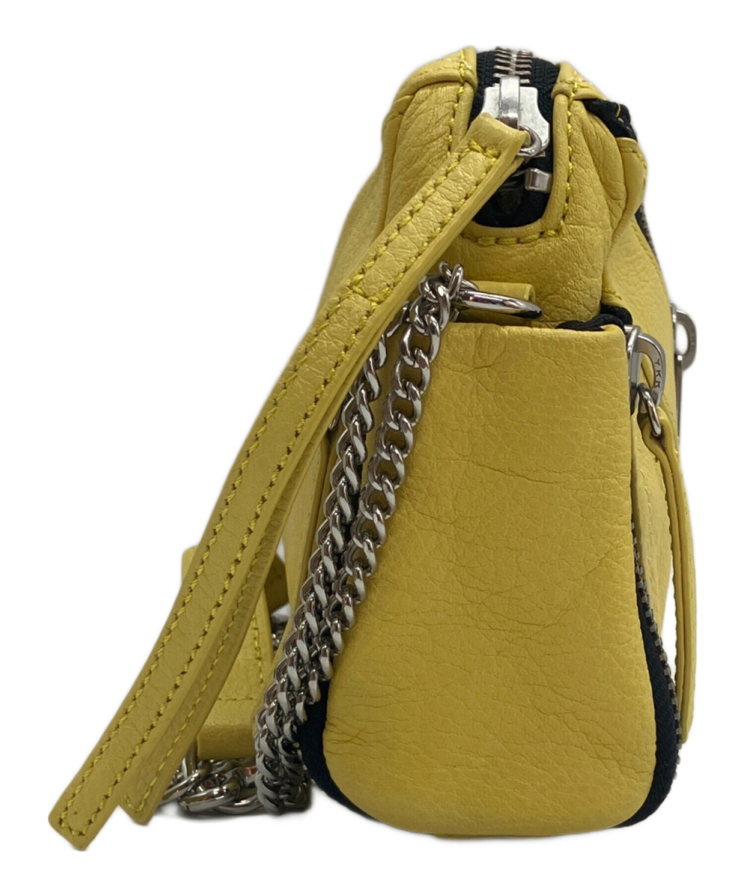 DIESEL ディーゼル レザー ジップデザイン 2WAY チェーンショルダーバッグ ベージュ レディース 古着 中古 USED DIESEL - DIESEL ディーゼル レザー ジップデザイン 2WAY チェーン