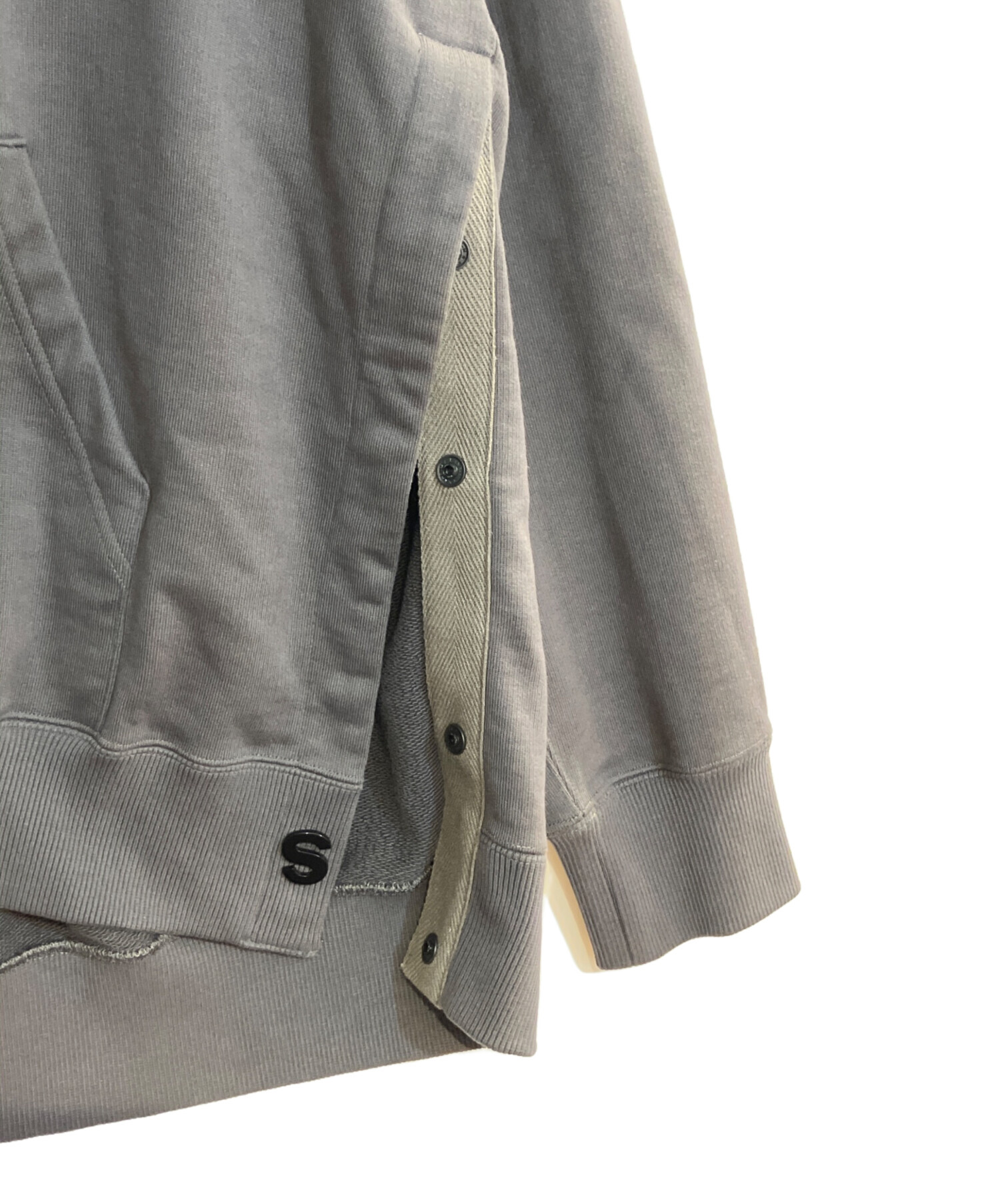 中古・古着通販】sacai (サカイ) S Sweat Jersey Hoodie グレー サイズ 
