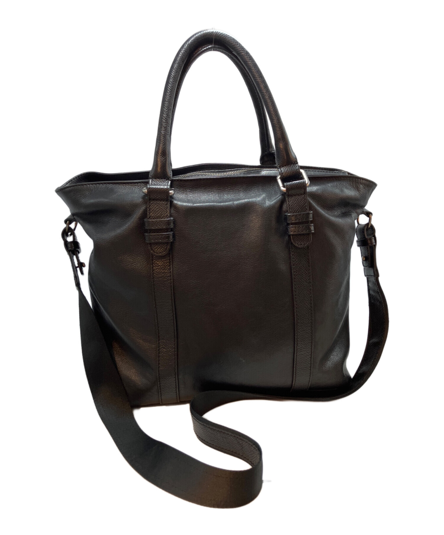 GIORGIO ARMANI 2wayショルダー　レザー　バッグ　黒 中古・古着通販】GIORGIO ARMANI (ジョルジョアルマーニ) レザー2WAY