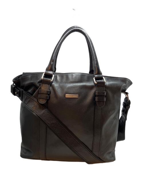 GIORGIO ARMANI 2wayショルダー　レザー　バッグ　黒 中古・古着通販】GIORGIO ARMANI (ジョルジョアルマーニ) レザー2WAY
