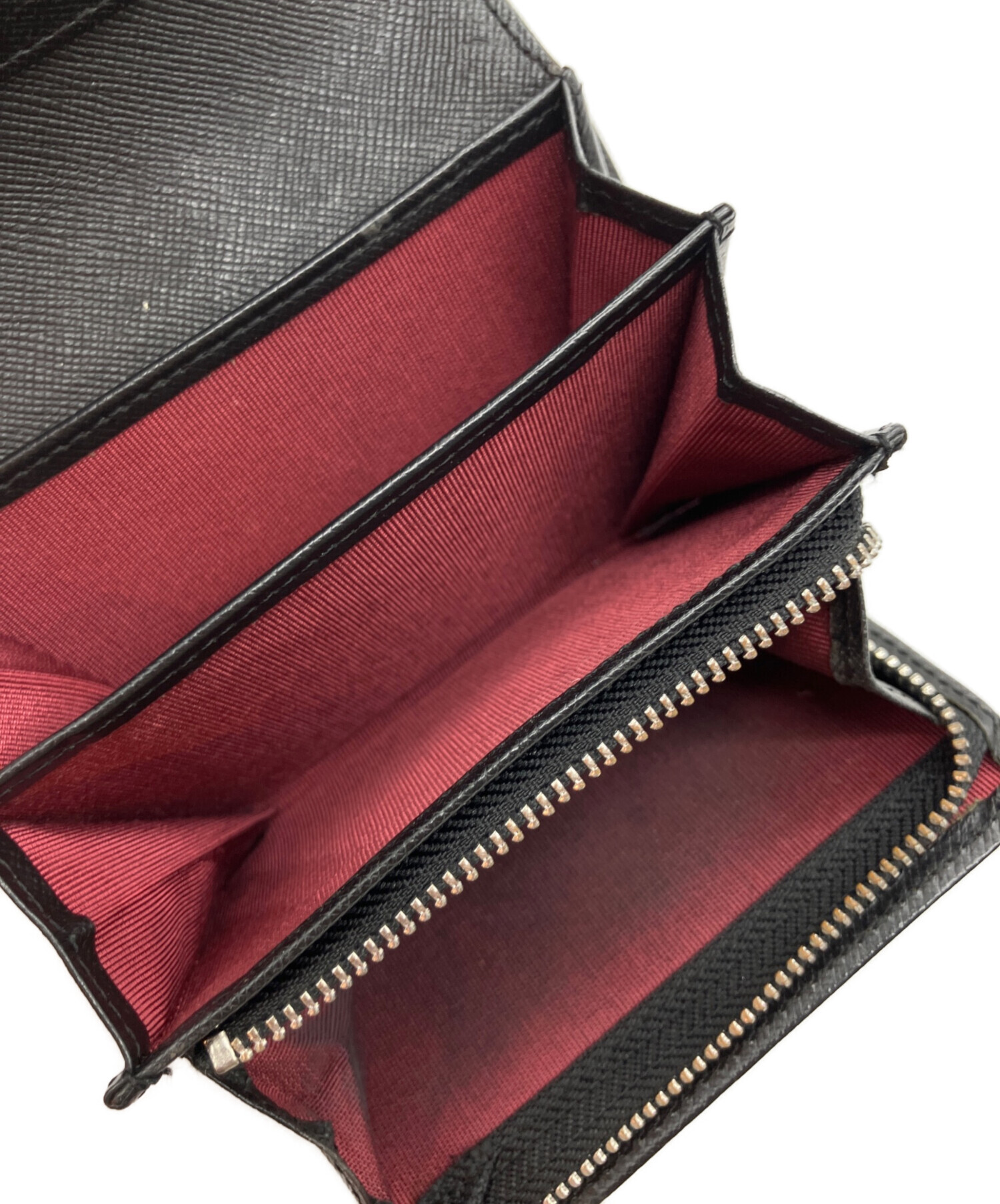 CROIX  クロワロワイヤル クロコ　型押し　バニラ　二つ折り財布 中古・古着通販】croix royal (クロワ ロワイヤル) クロコダイル財布