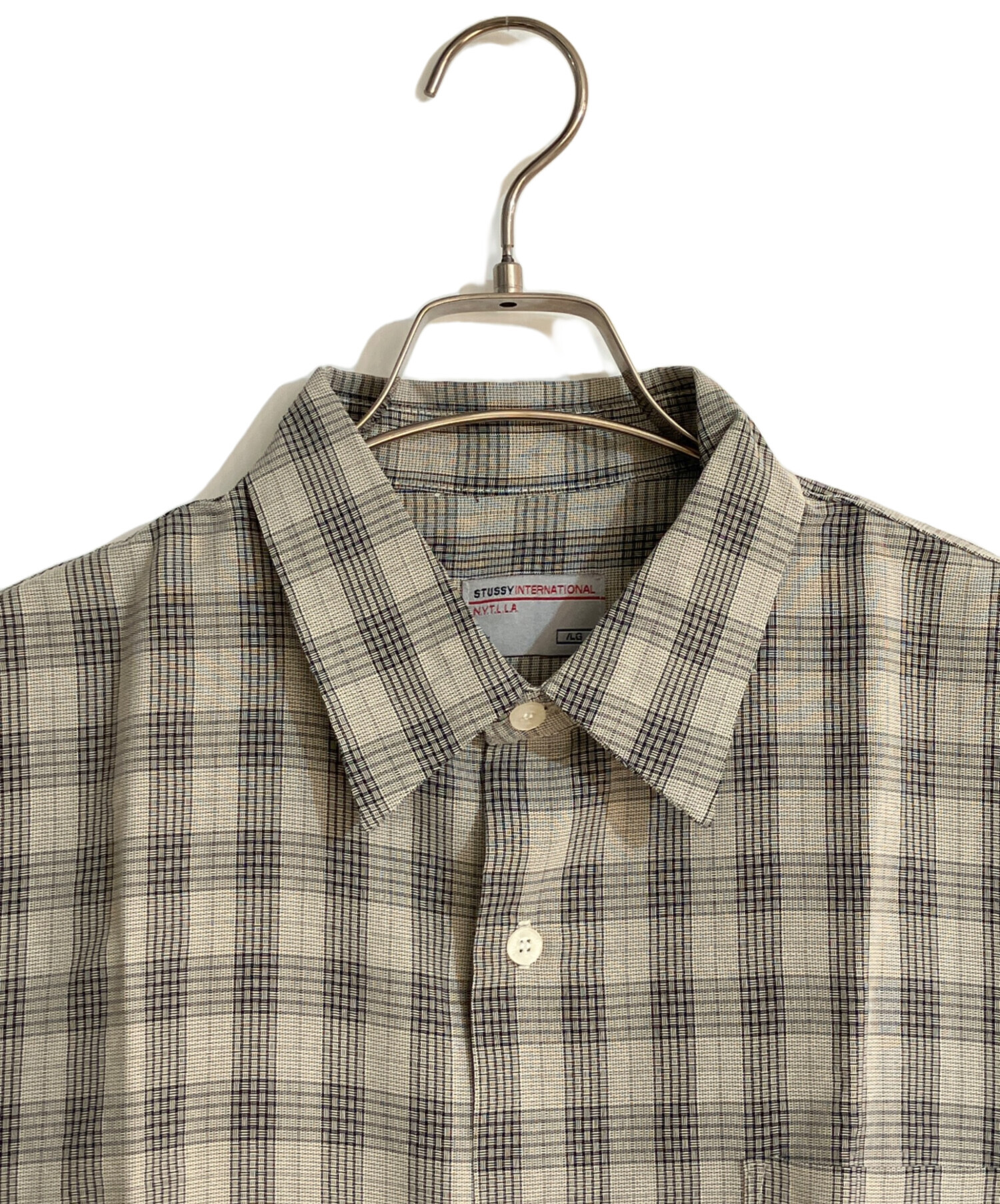 中古・古着通販】stussy (ステューシー) オールド半袖チェックシャツ
