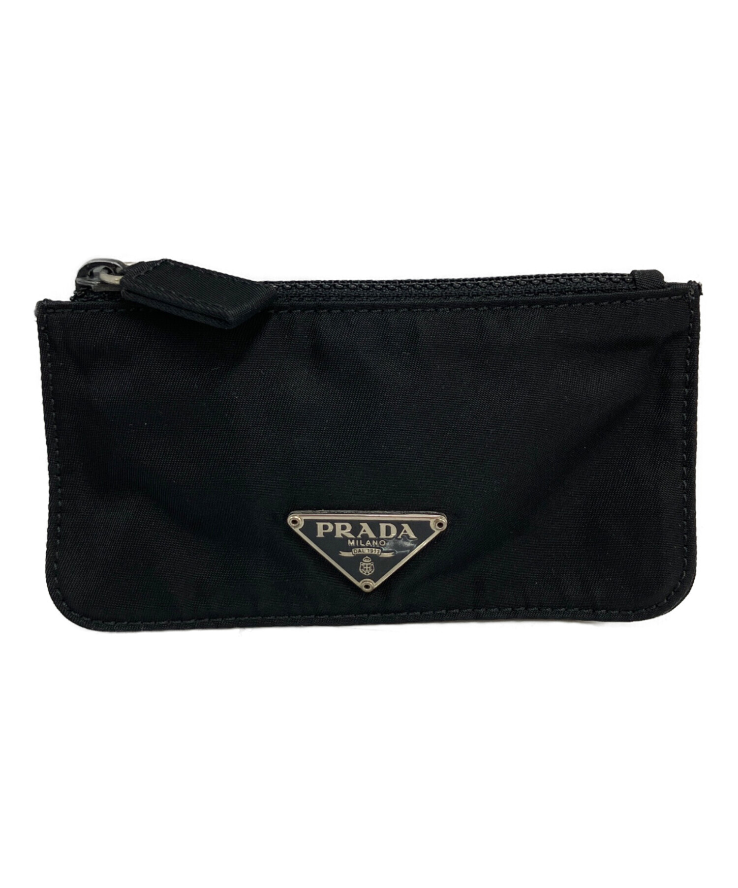 中古・古着通販】PRADA (プラダ) トライアングルロゴキーリングポーチ 
