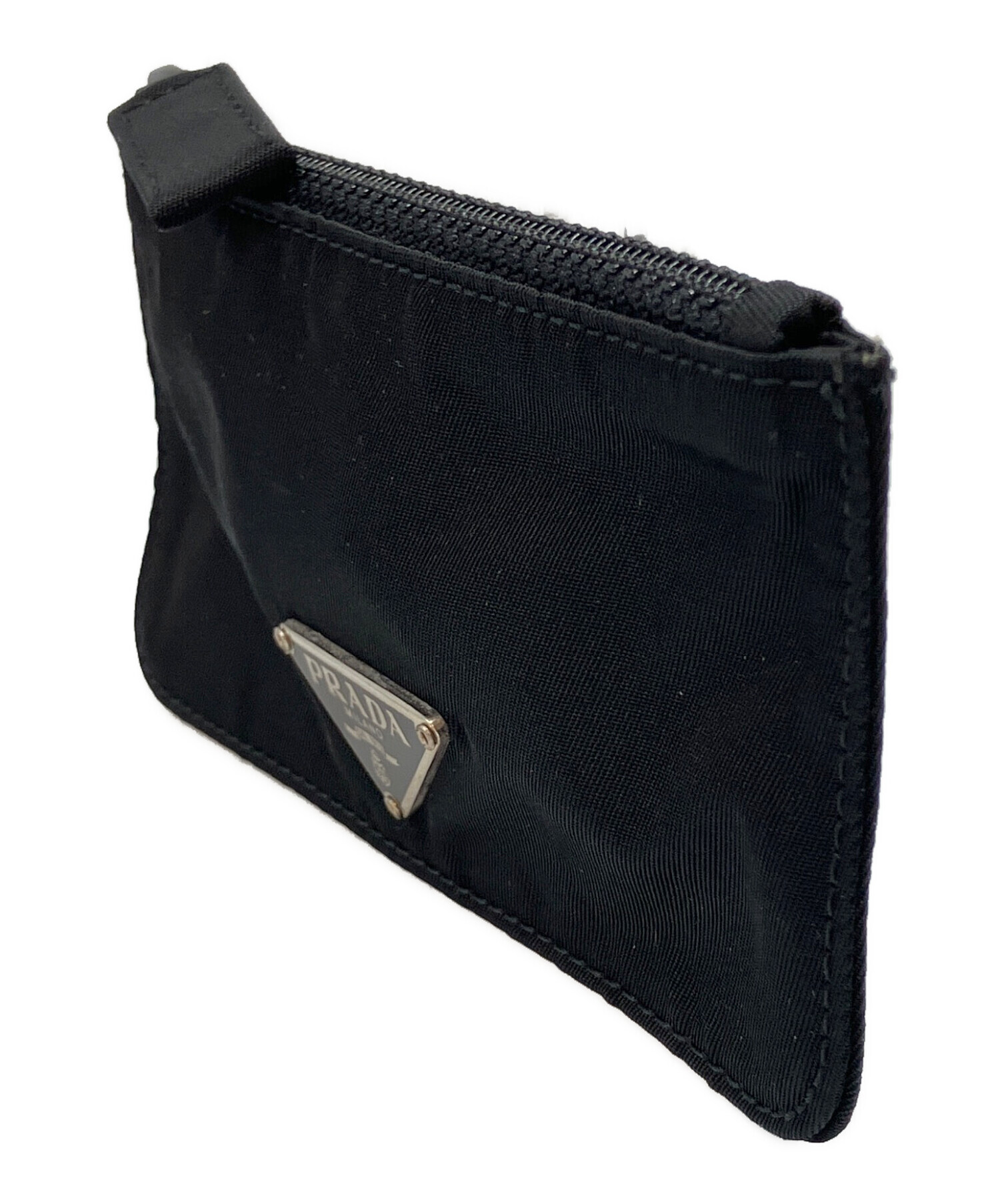 中古・古着通販】PRADA (プラダ) トライアングルロゴキーリングポーチ 