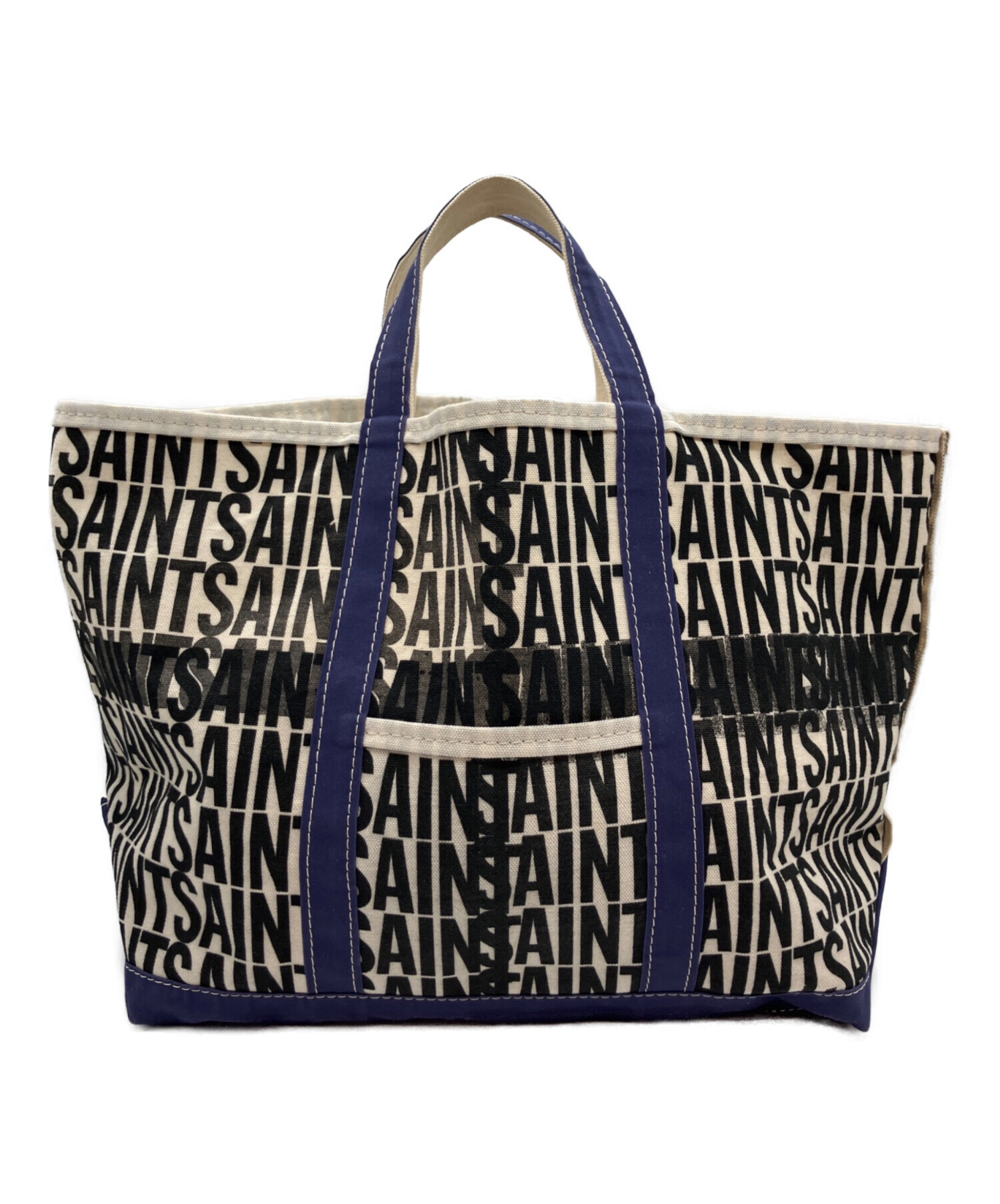 Saint Michael 24FWトート S ネイビー セントマイケル 中古・古着通販】SAINT MICHAEL (セントマイケル) TOTE SAINT NAVY