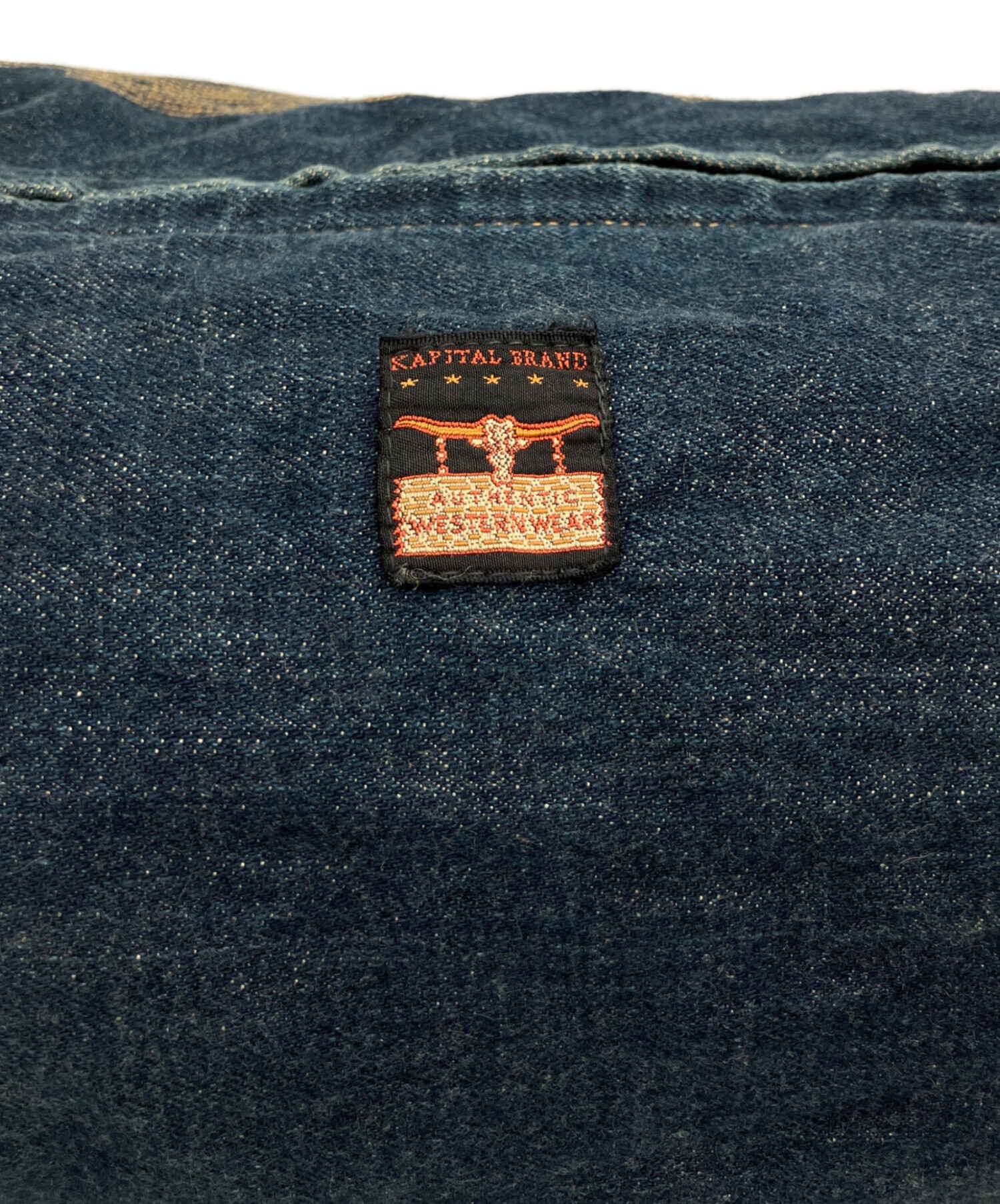 中古・古着通販】KAPITAL (キャピタル) 刺繍デニムスナフキンバッグ